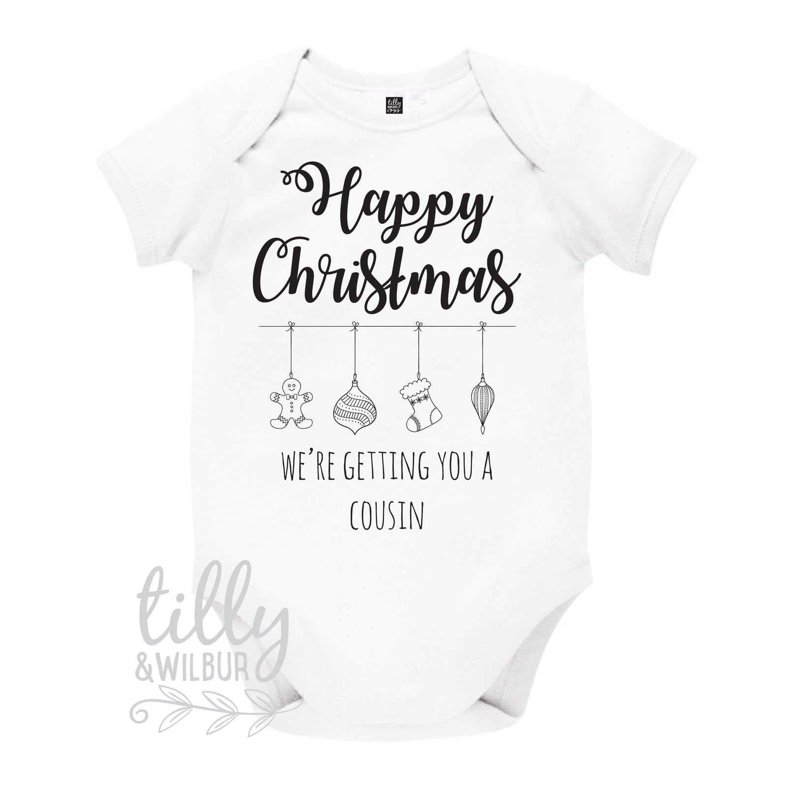 Happy Christmas We&#39;re Getting You A Cousin, You&#39;re Going To Be A Big Cousin, Pregnancy Announcement, Baby Announcement, Cousin Announcement