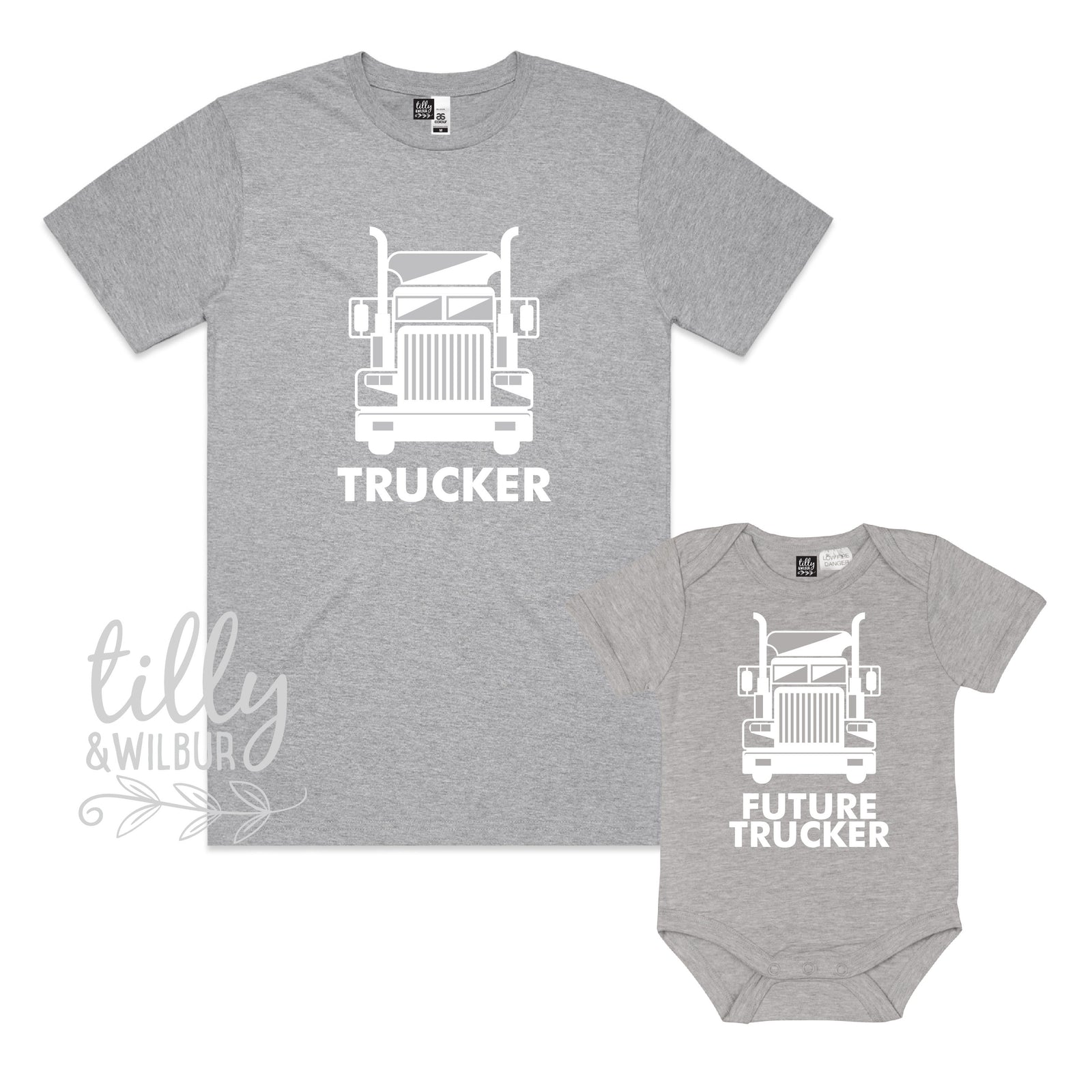 Trucker, Trucker In The Making, Father Son Matching Shirts, Matching Dad Baby, My Daddy Drives A Kenworth, Father's Day Gift, Mack Christmas