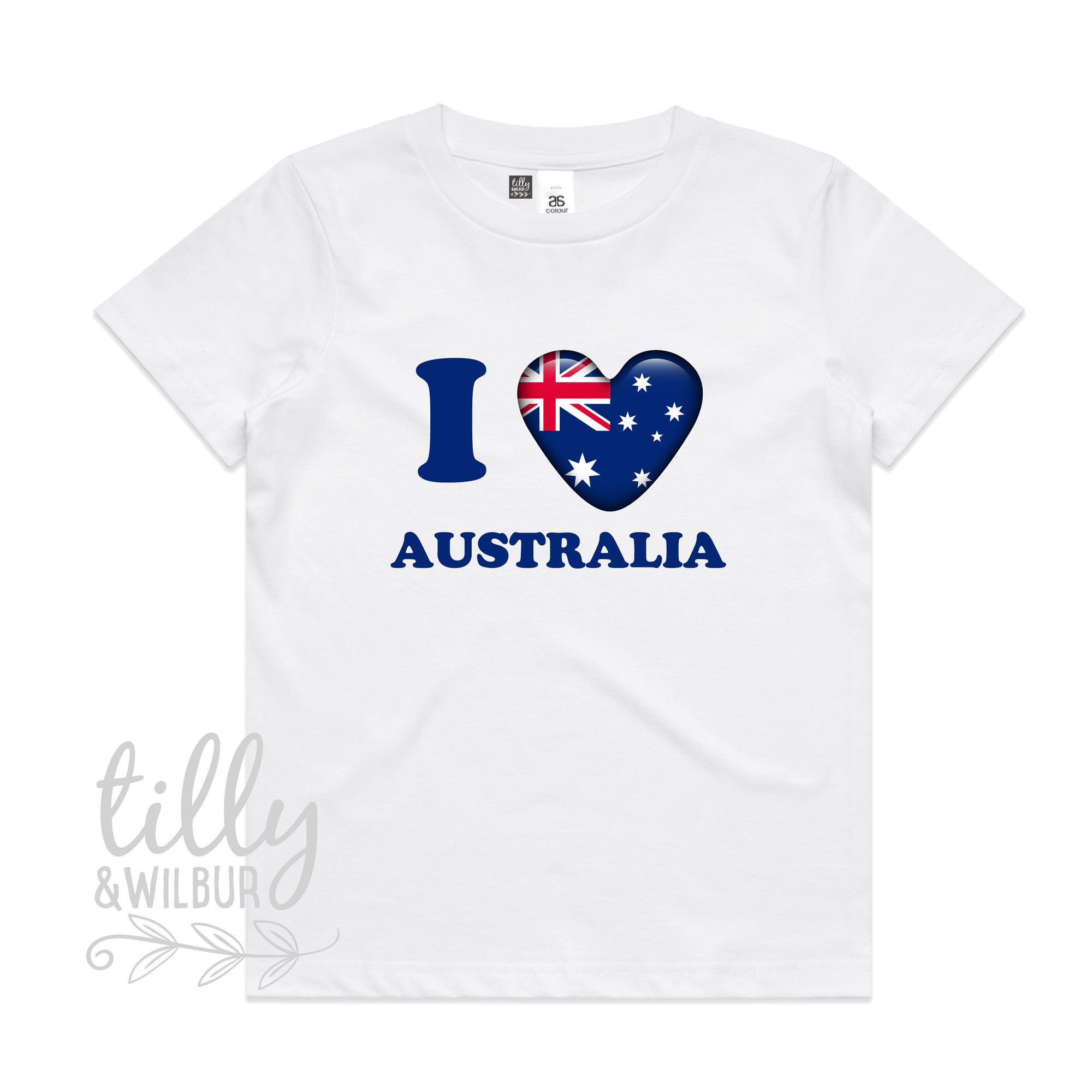 I Heart Australia Kids Tee, Happy Australia Day T-Shirt, Australia Day Gift, Australiana Gift, Australian Flag, Happy Australia Day T-Shirt