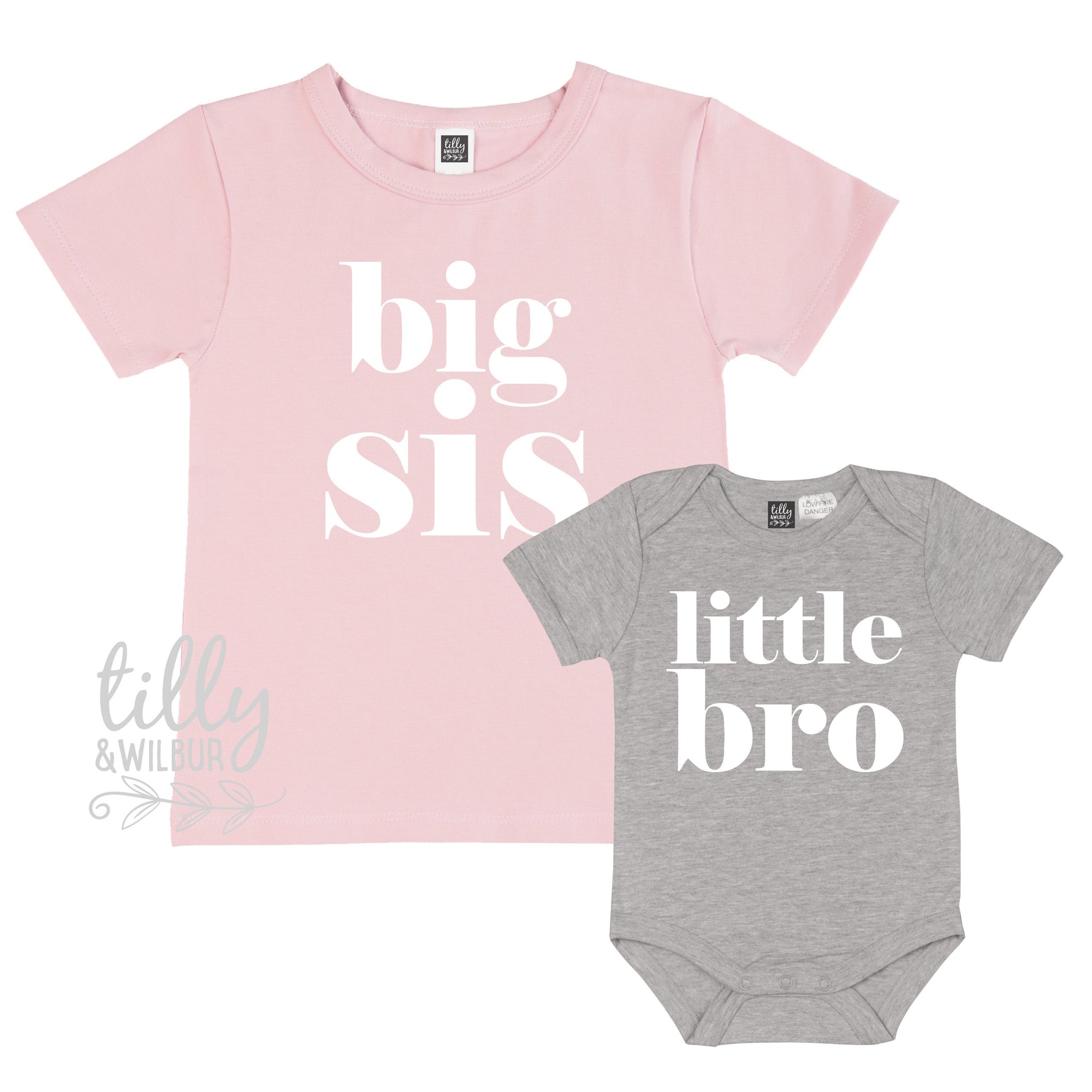 Big Sis Little Bro Set, Matching Sister Brother Outfits, Matchy Matchy Sibling T-Shirts, Big Sister Shirt, Little Brother Bodysuit, Newborn