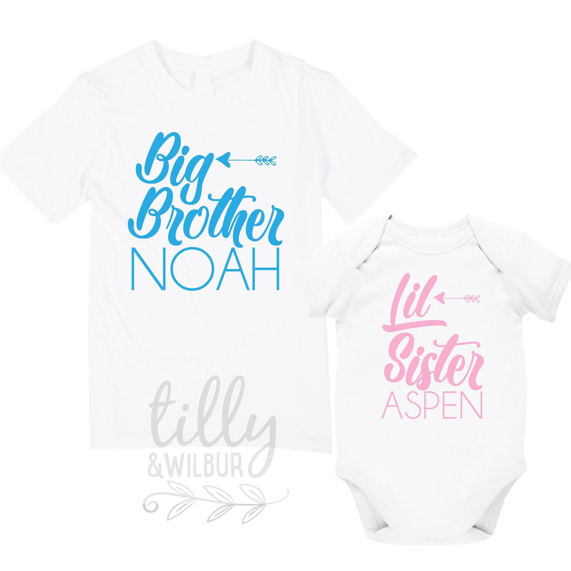 Big Brother Little Sister Set, Personalised Brother Sister Set, Matching Sister Brother Outfits, Matchy Matchy, Big Brother Shirt Lil Sister
