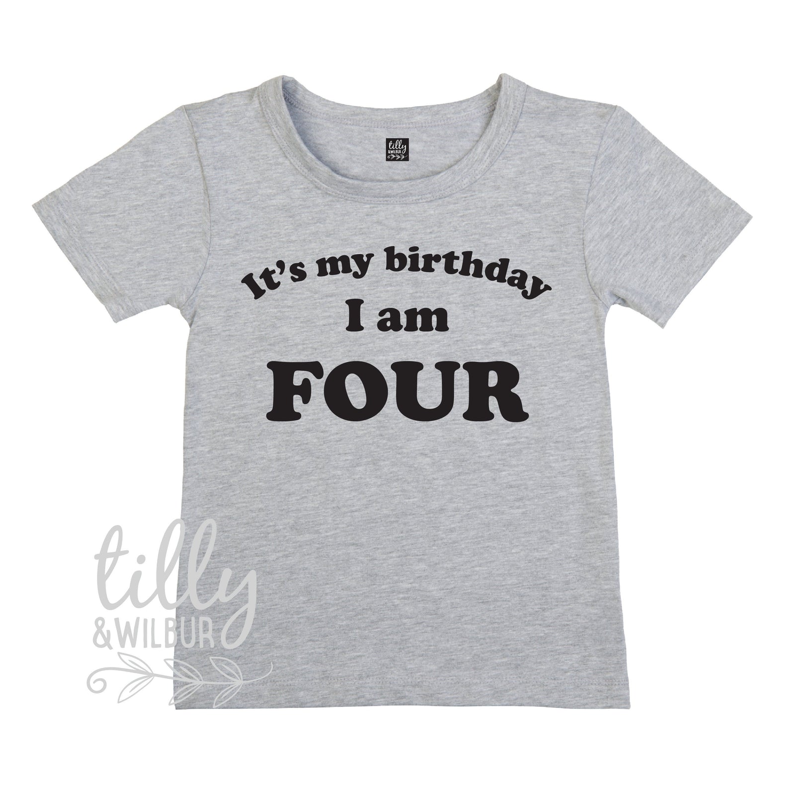 It's My Birthday I Am Four T-Shirt, I am Four Shirt, 4th Birthday T-Shirt, Fourth Birthday T-Shirt, Four Today, 4 Today, 4 Year Old Gift