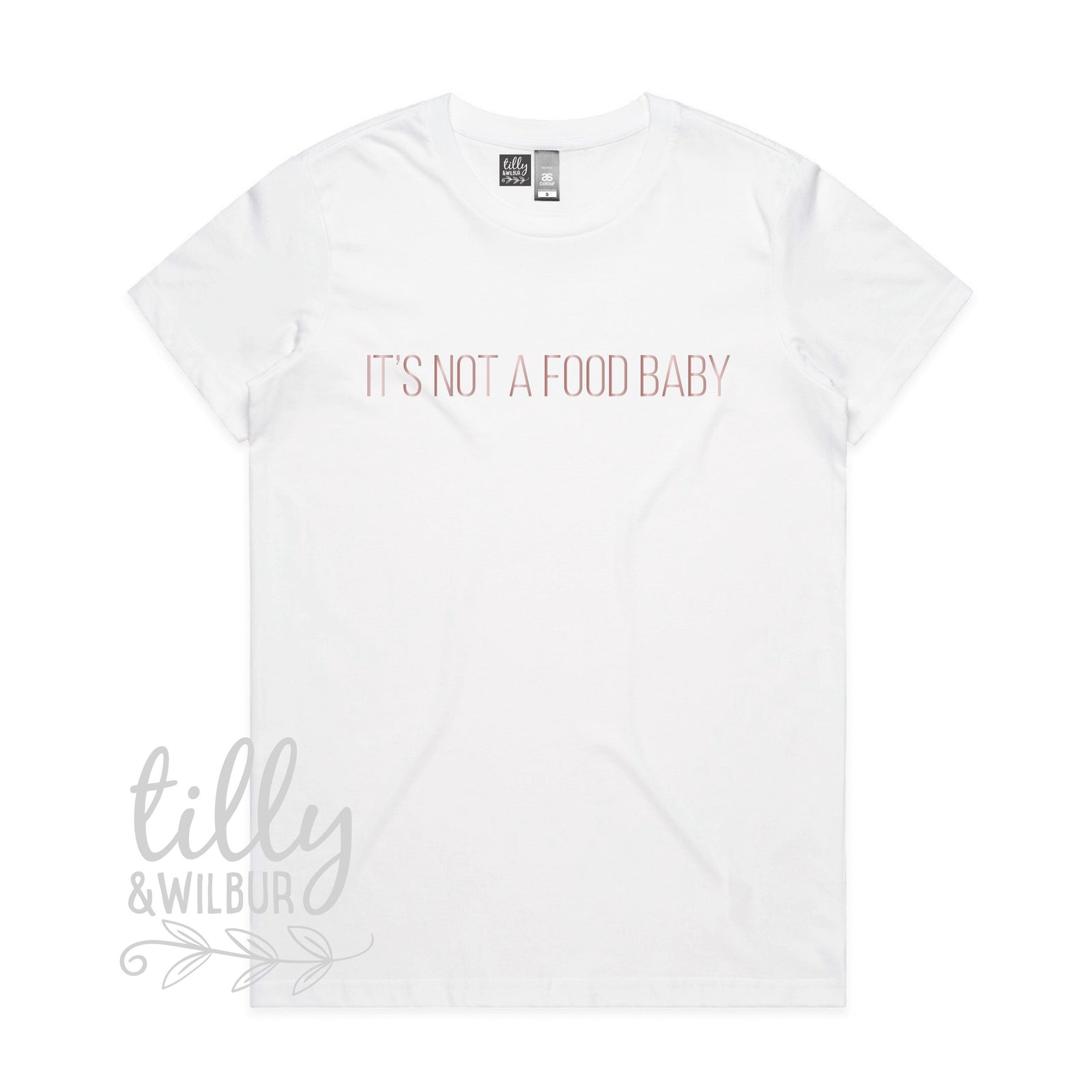 It's Not A Food Baby Women's T-Shirt, Pregnancy Announcement T-Shirt, Pregnancy T-Shirt, Pregnancy Announcement Tee, I'm Pregnant, Preggers