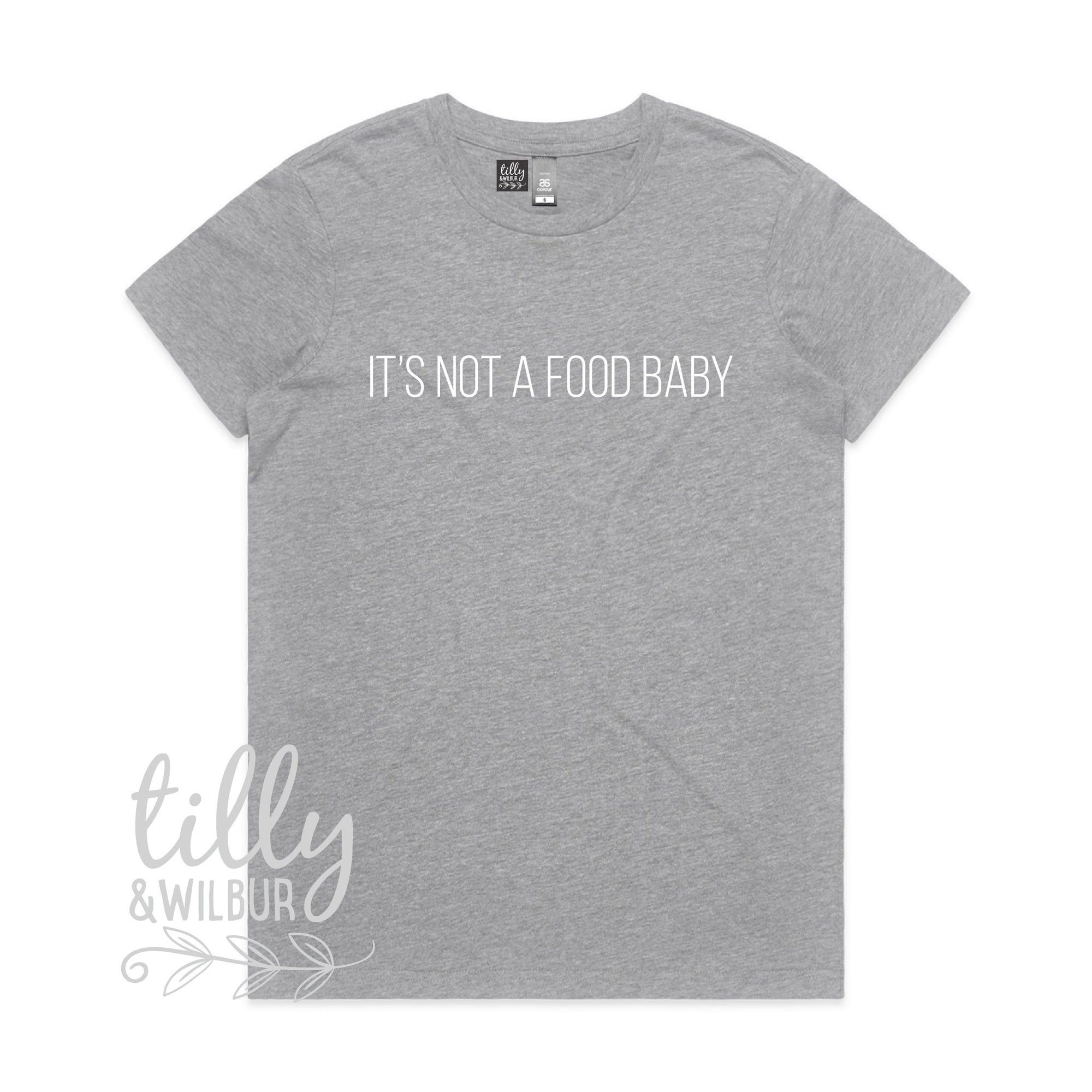 It&#39;s Not A Food Baby Women&#39;s T-Shirt, Pregnancy Announcement T-Shirt, Pregnancy T-Shirt, Pregnancy Announcement Tee, I&#39;m Pregnant, Preggers