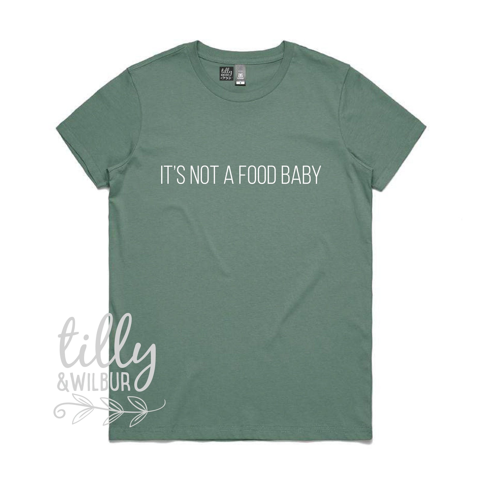 It's Not A Food Baby Women's T-Shirt, Pregnancy Announcement T-Shirt, Pregnancy T-Shirt, Pregnancy Announcement Tee, I'm Pregnant, Preggers