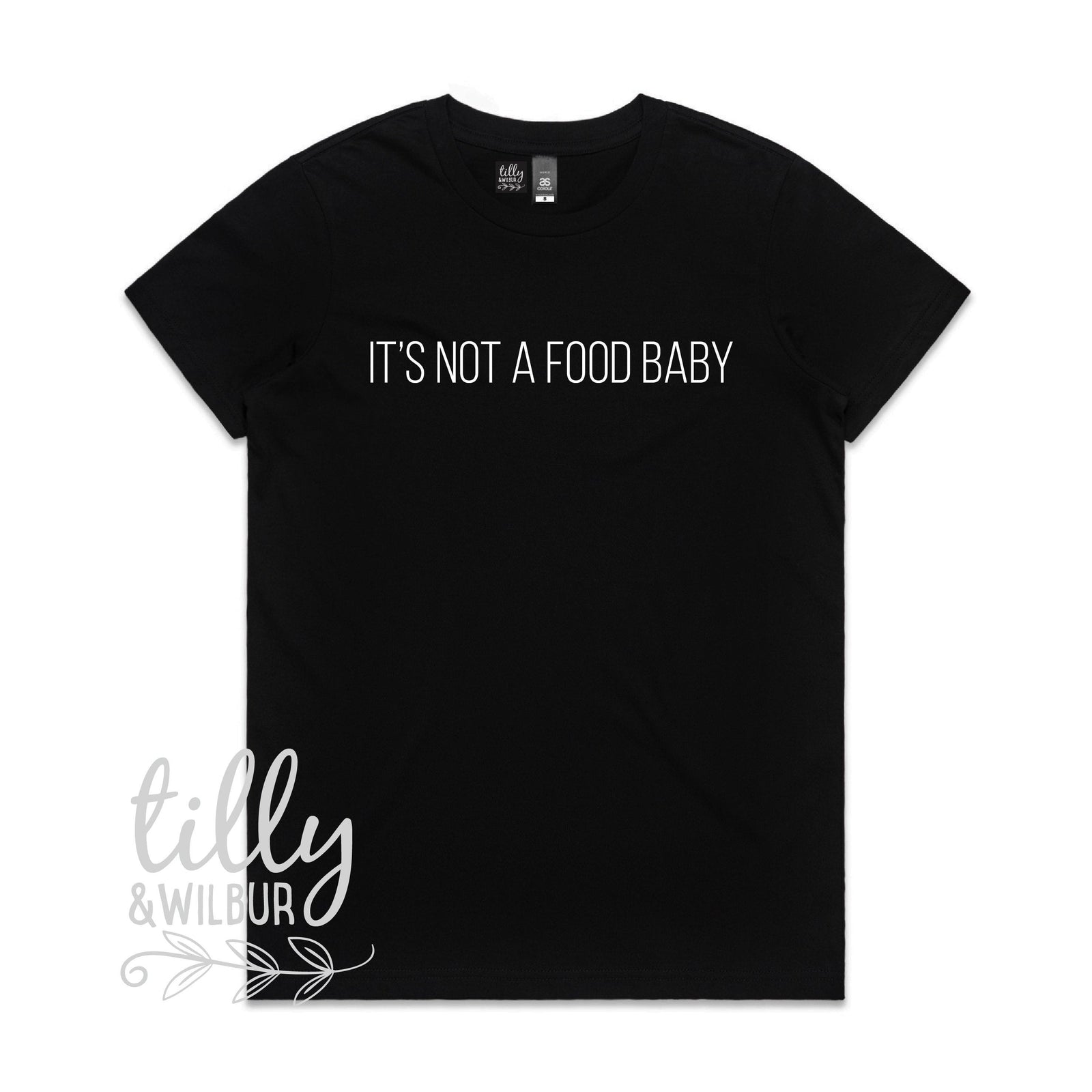 It's Not A Food Baby Women's T-Shirt, Pregnancy Announcement T-Shirt, Pregnancy T-Shirt, Pregnancy Announcement Tee, I'm Pregnant, Preggers