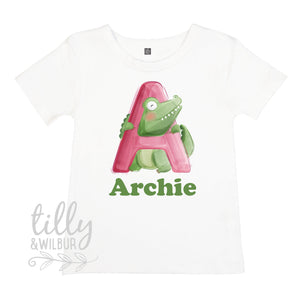 A Is For Alligator Personalised T-Shirt For Boys, Personalised Gift For Boys, Personalised T-Shirt, Personalised Birthday Gift, Boys T-Shirt