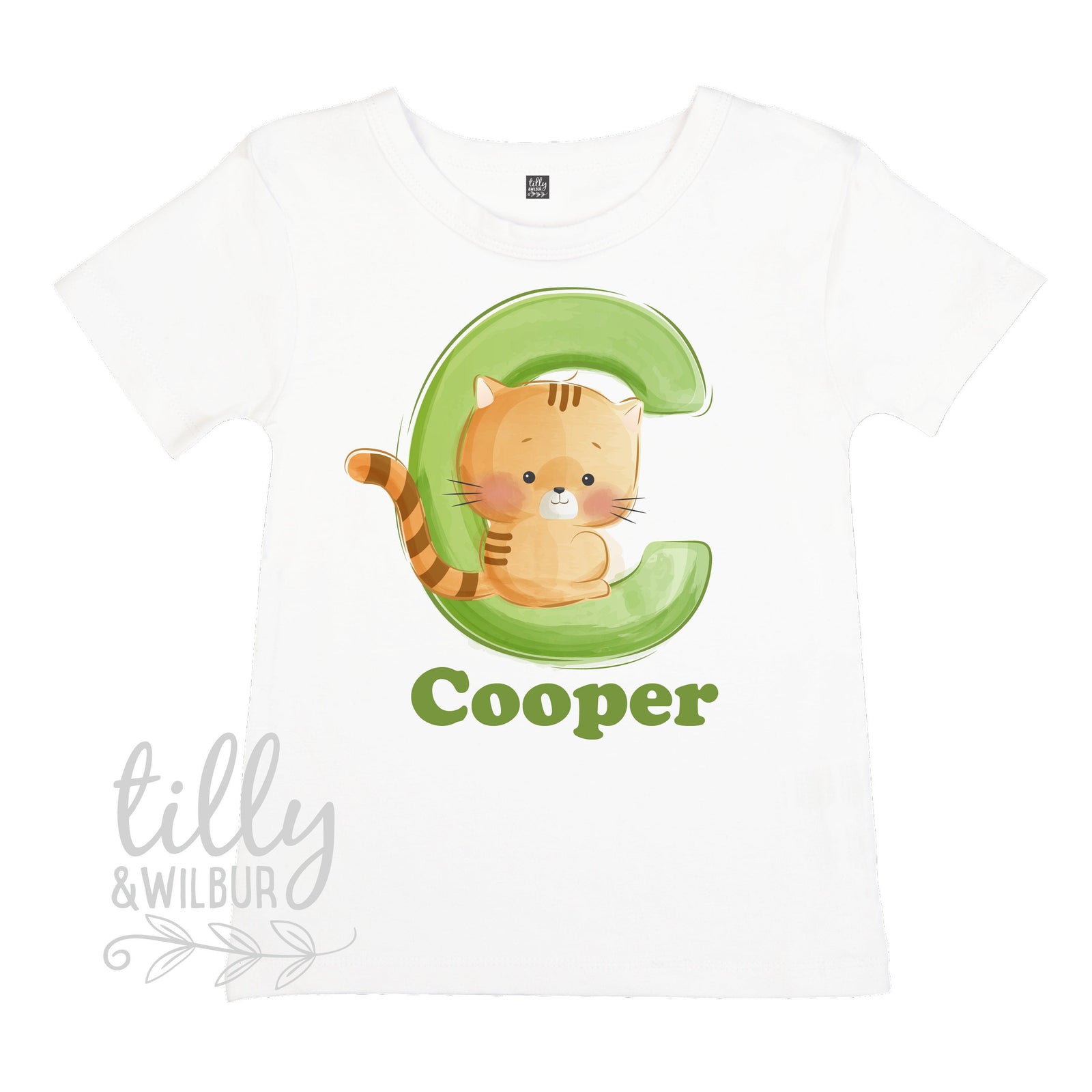 C Is For Cat Personalised T-Shirt For Boys, Personalised Gift For Boys, Personalised T-Shirt, Personalised Birthday Gift, Boys T-Shirt