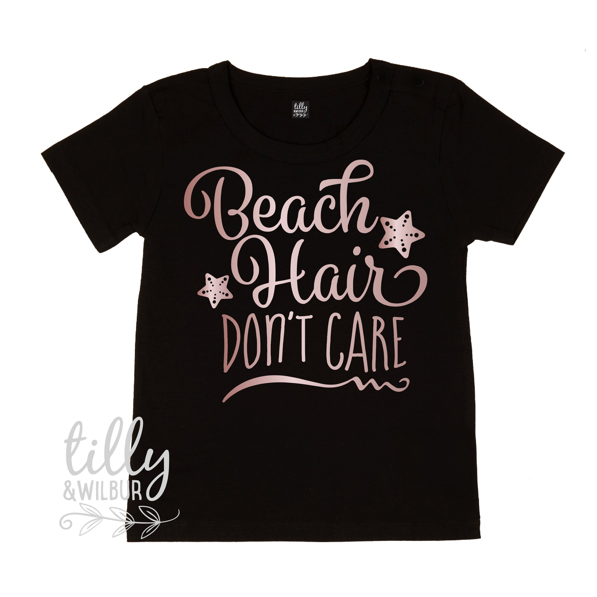 Beach Hair Don&#39;t Care Girls T-Shirt, Summer T-Shirt, Beach Holiday Shirt, Girls Tee, Girl Birthday, Holiday Gift, Mermaid Hair, Her Birthday