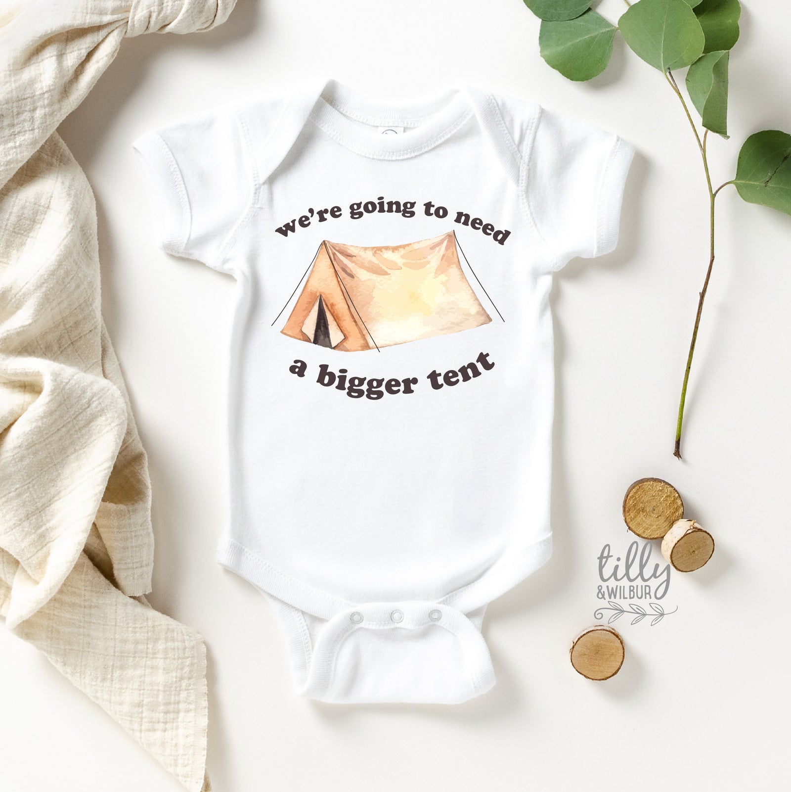 We're Going To Need A Bigger Tent Pregnancy Announcement Bodysuit, Camping Gift, Let The Adventure Begin, Camping Parents, Little Camper