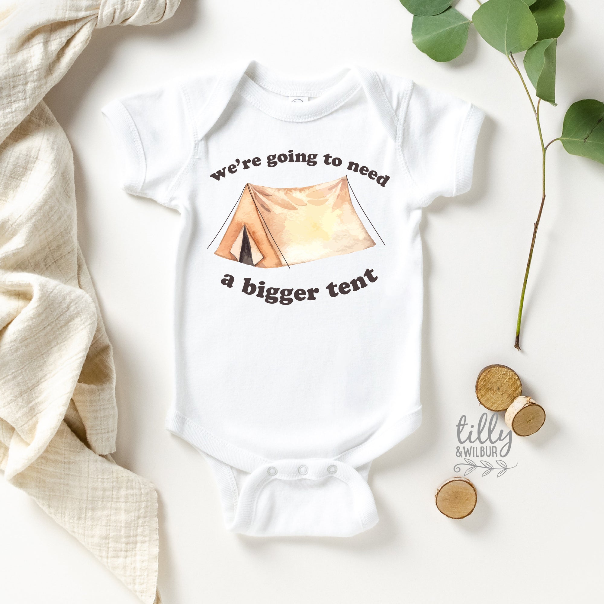 We&#39;re Going To Need A Bigger Tent Pregnancy Announcement Bodysuit, Camping Gift, Let The Adventure Begin, Camping Parents, Little Camper