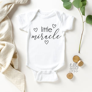 Little Miracle Pregnancy Announcement Bodysuit, Announcement Romper, Maternity Photo Prop, Baby Reveal, Baby Shower Gift, Newborn Baby Gift