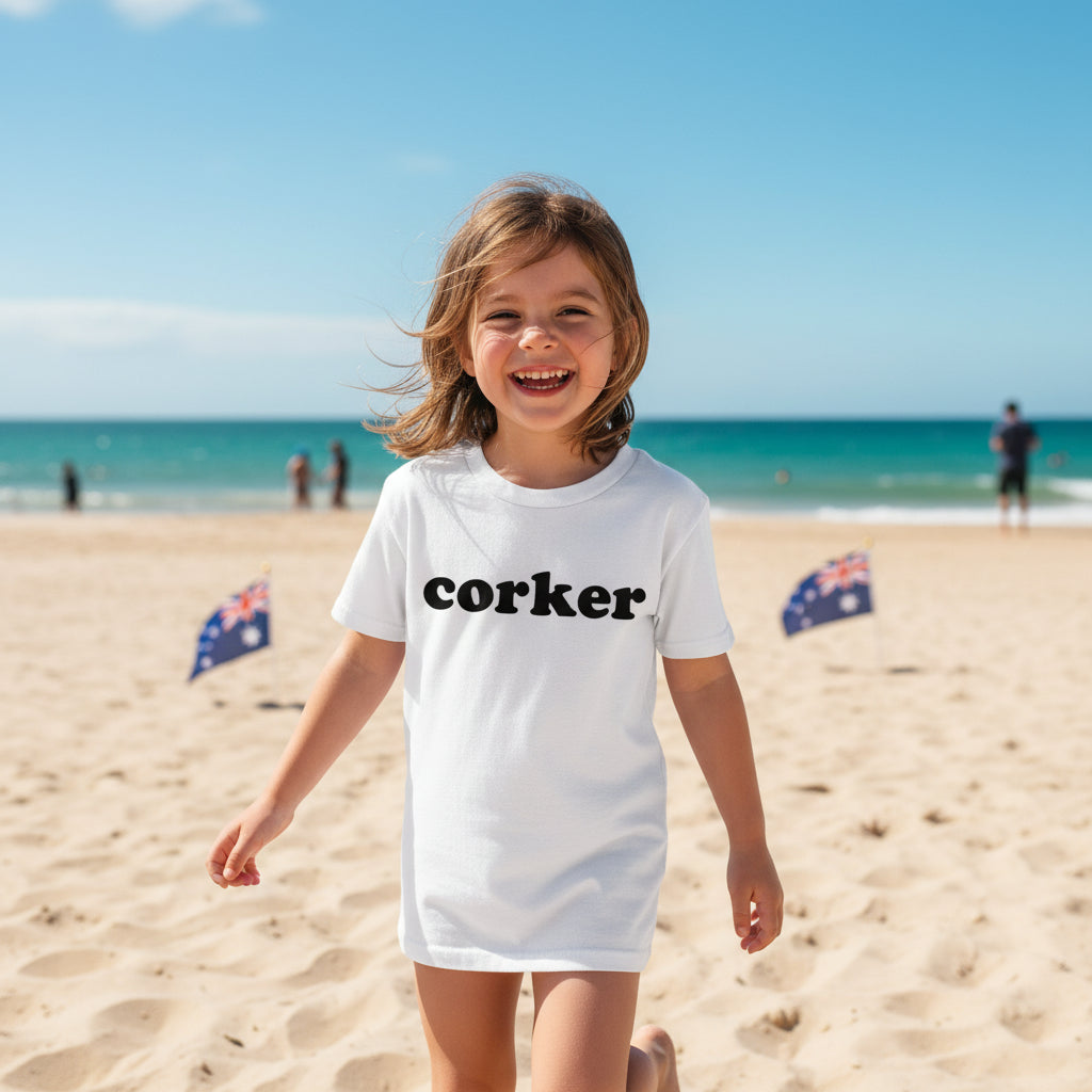 Corker Australia Day T-Shirt For Kids, Unisex Australia Day Gift, Australiana Gift, Australian Flag, Happy Australia Day T-Shirt, Aussie Tee