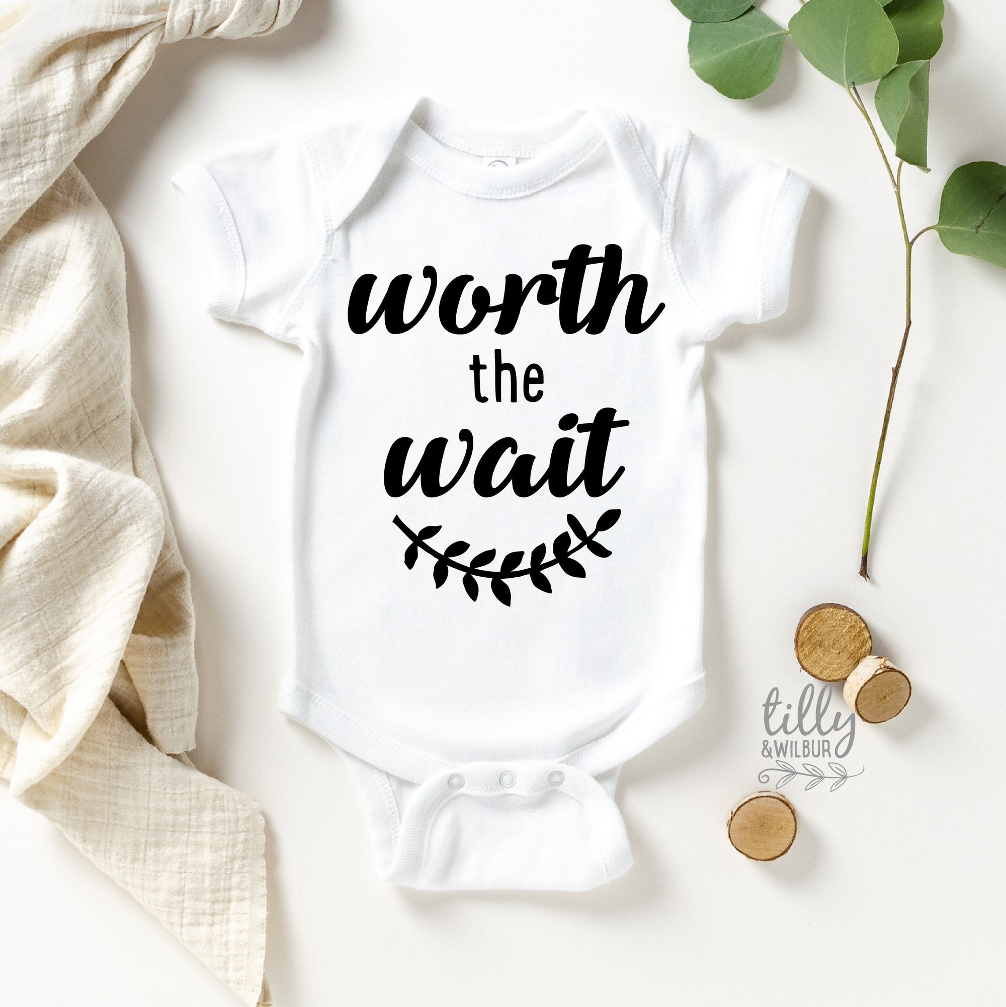 Worth The Wait Baby Bodysuit, Pregnancy Announcement, Maternity Photo Prop, Reveal, Worth The Long Wait, Some Things Are Worth The Wait