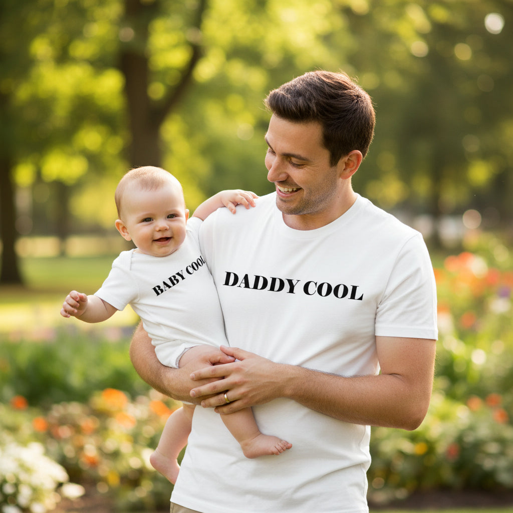 Daddy Cool Baby Cool Father Son Matching Shirts, Matching Dad And Baby, Matching Dad And Kid, Father's Day Gift, Newborn Gift, New Dad Shirt