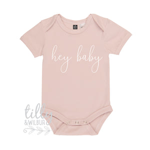 Hey Baby Bodysuit For New Arrivals, Hey Baby Newborn Gift, Newborn Gift, New Baby Girl Gift, Baby Shower Gift, Pregnancy Announcement Gift