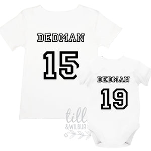 Big Brother Little Brother Set, Brother Shirts, Brother Set, Sibling Set, Personalised Names & Birth Year, New Baby Brother, Sports Jersey