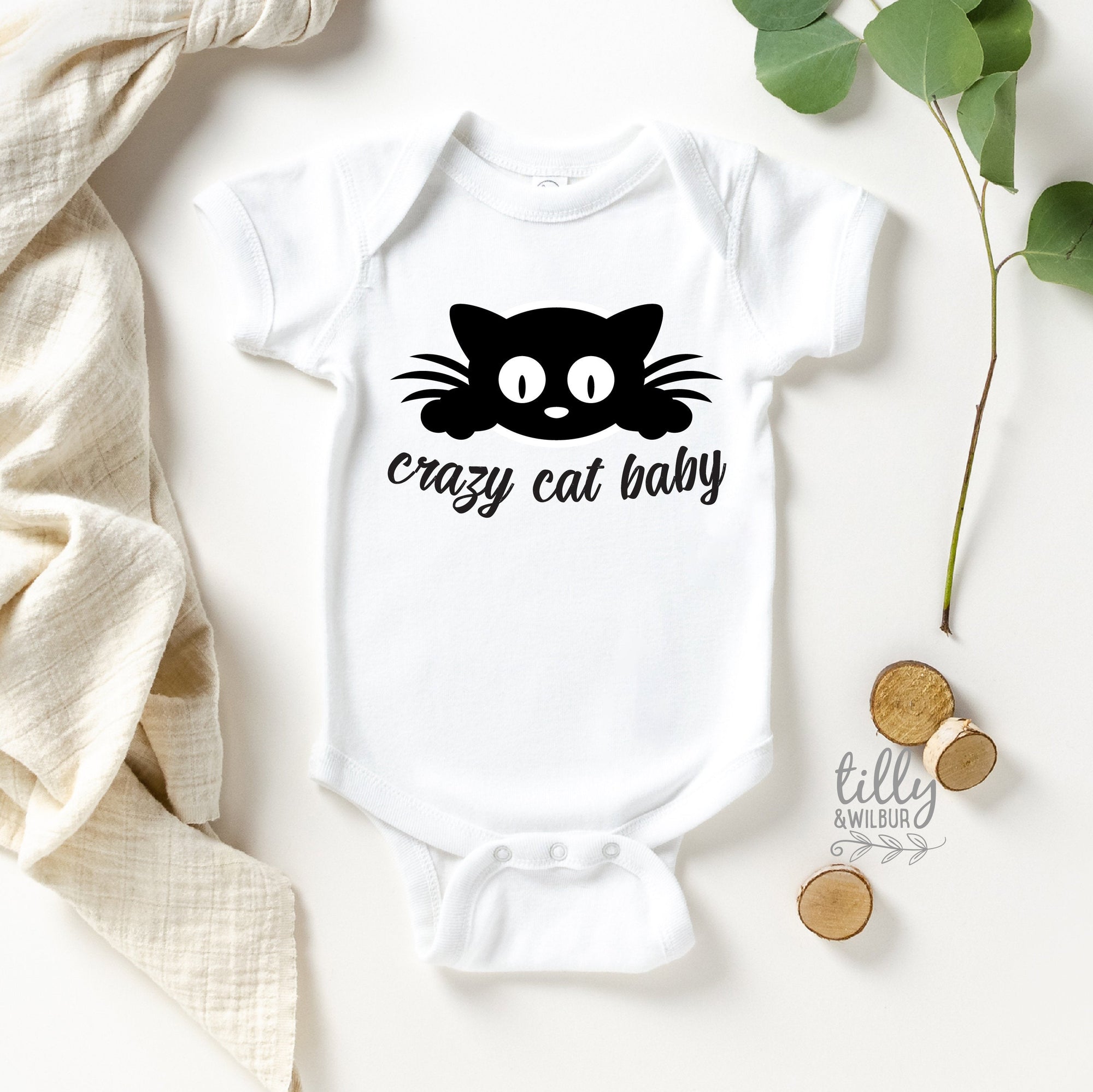 Crazy Cat Baby Funny Baby Bodysuit, Cat Lover Baby Gift, Kitten Newborn Bodysuit, My Siblings Have Paws, Baby Shower Gift, Crazy Cat Lady