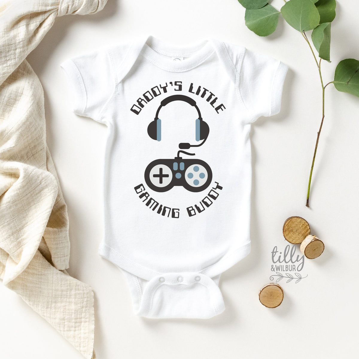 Daddy&amp;#39;s Little Gaming Buddy, Daddy&amp;#39;s New Gamer, Xbox, Playstation, Newborn Gift Baby Bodysuit, Gamer Baby, Game, Gamer, Playstation, Gaming