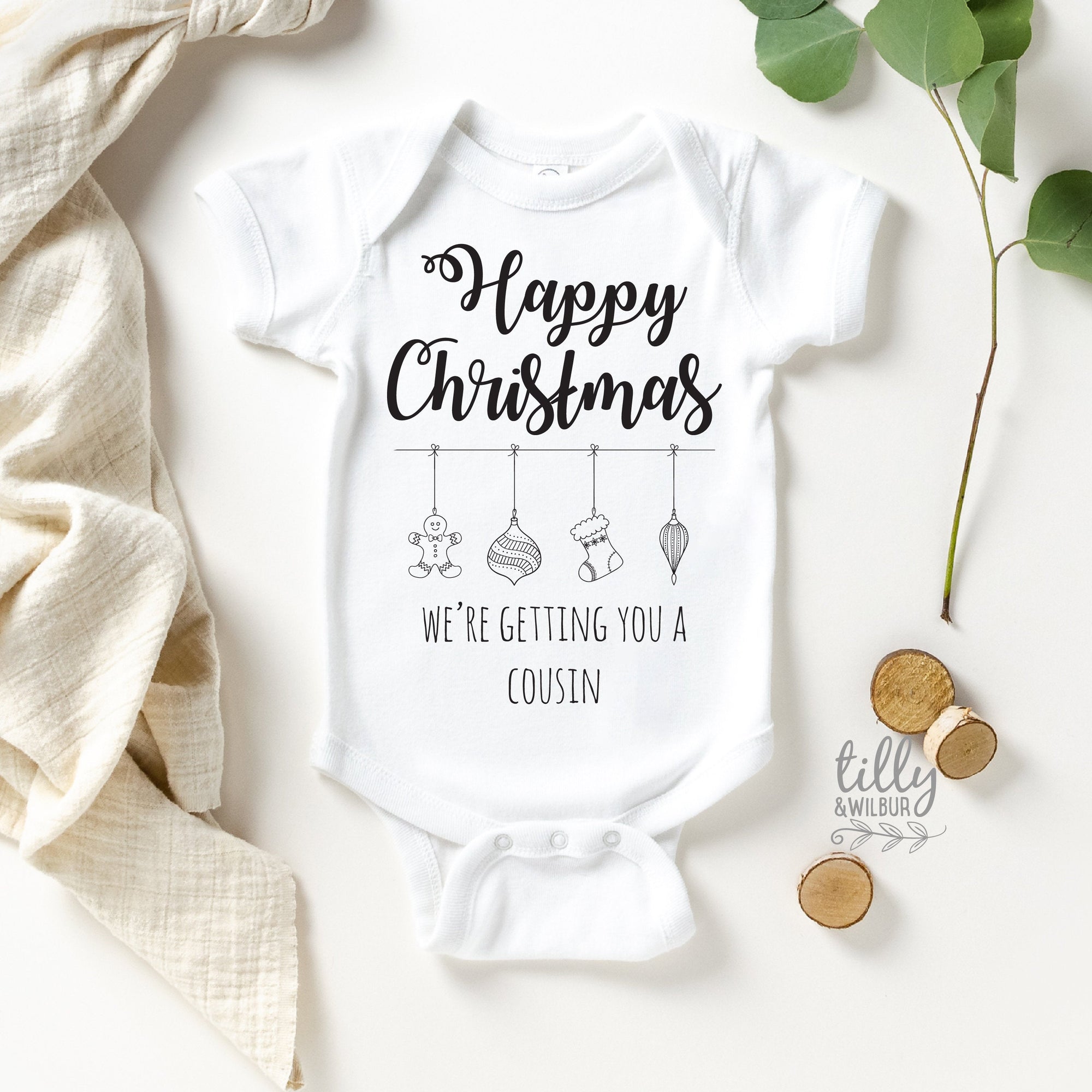 Happy Christmas We&#39;re Getting You A Cousin, You&#39;re Going To Be A Big Cousin, Pregnancy Announcement, Baby Announcement, Cousin Announcement