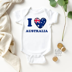 I Love Australia Baby Bodysuit, Happy Australia Day Baby Bodysuit, Australia Day Baby Bodysuit, Happy Australia Day, First Australia Day, Oz