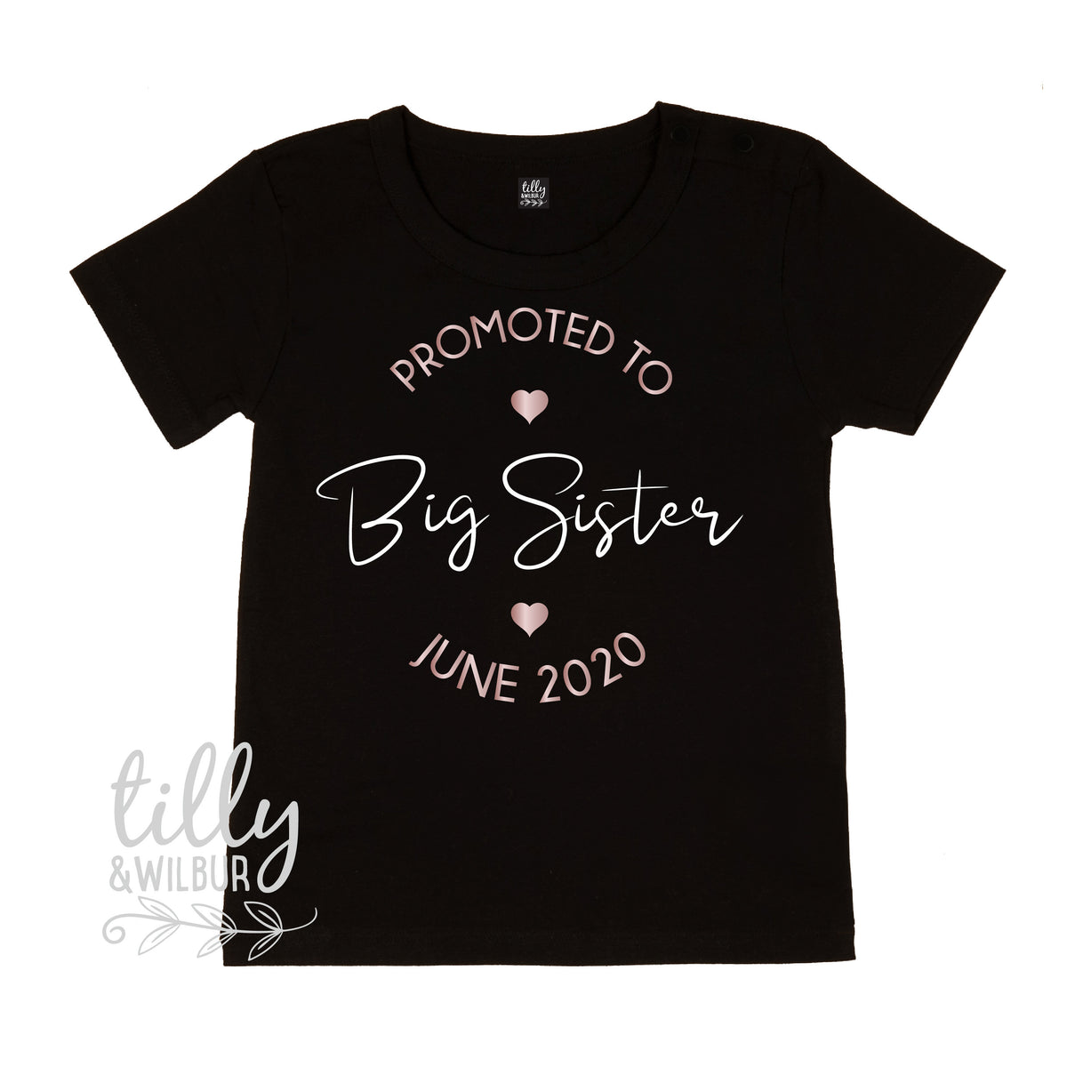 Promoted To Big Sister Personalised Pregnancy Announcement T-Shirt For Girls Aged 0-16, Big Sister Shirt, Big Sister Tee, Big Sis, Sister
