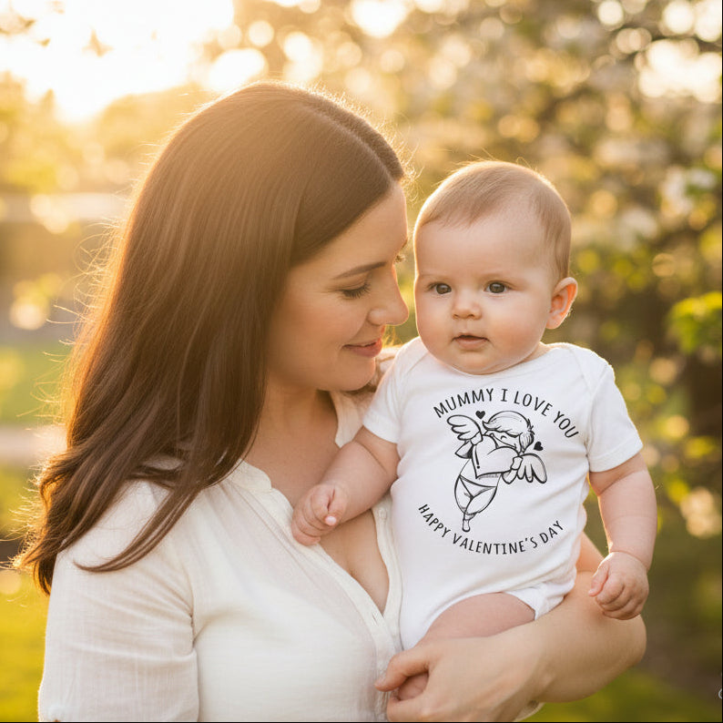 Mummy I Love You Happy Valentine's Day Cupid, 1st Valentine's Day, Baby's First Valentine's Day, 1st Valentine's Day Newborn Valentine's Day