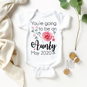 You&#39;re Going To Be An Aunty Pregnancy Announcement Baby Bodysuit, Auntie Announcement, Aunty Announcement, Aunt Announcement, How Does Aunty