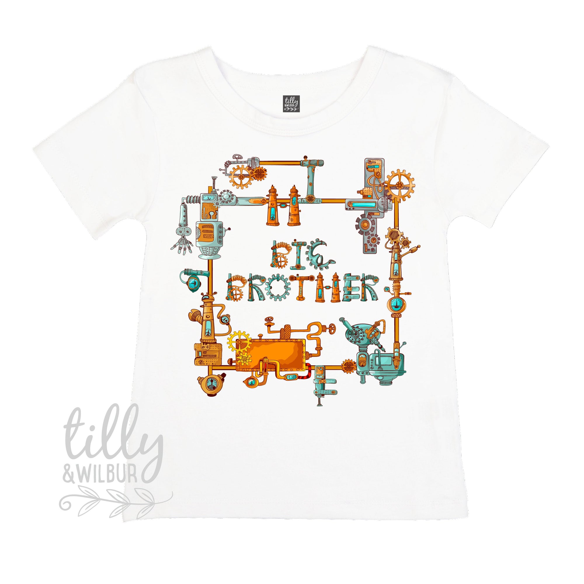 Big Brother T-Shirt, Steam Punk Big Brother Announcement T-Shirt, Big Bro Gift, Pregnancy Announcement Shirt, Big Brother Gift, Steampunk