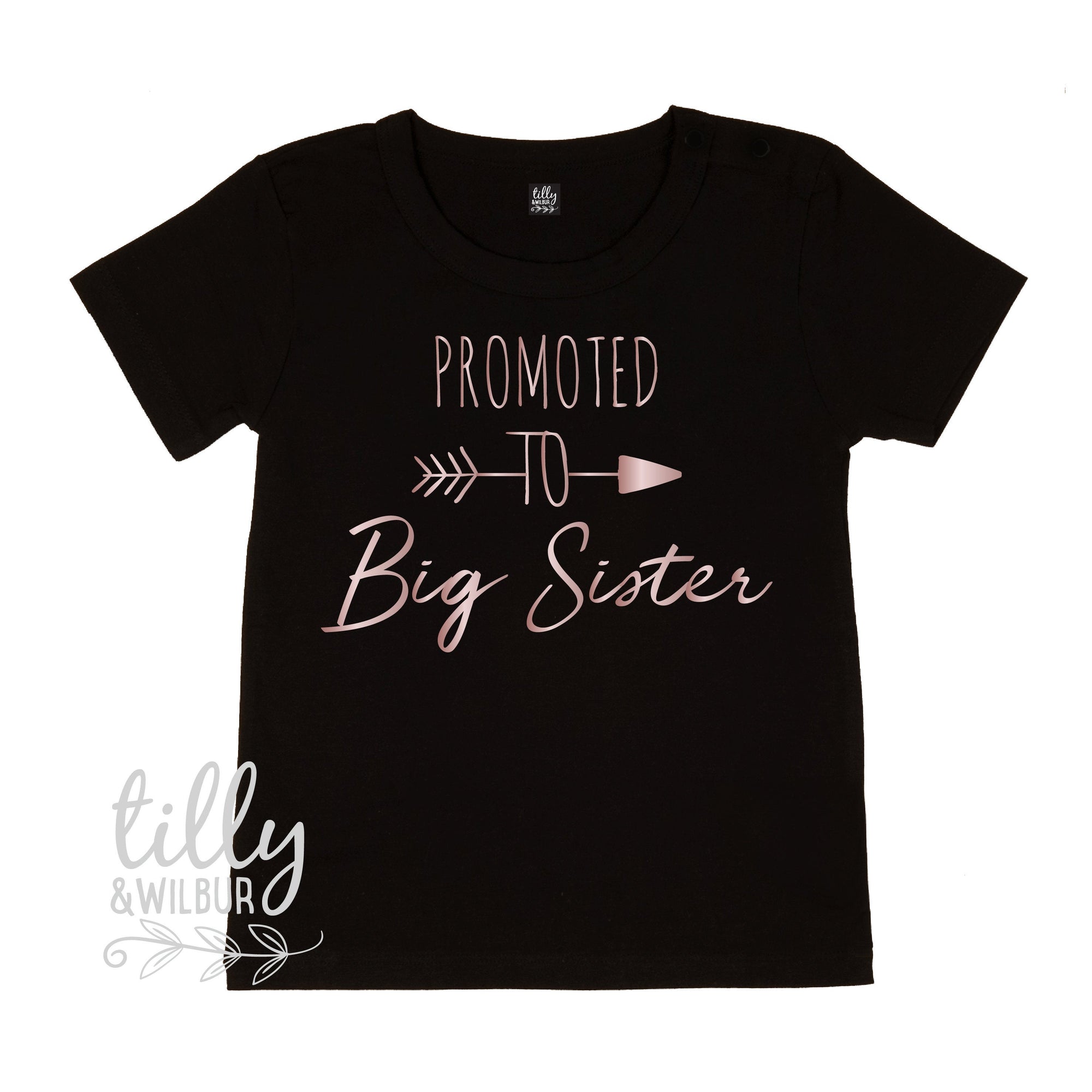 Promoted To Big Sister Personalised Pregnancy Announcement T-Shirt For Girls Aged 0-16, Big Sister Shirt, Big Sister Tee, Big Sis, Sister