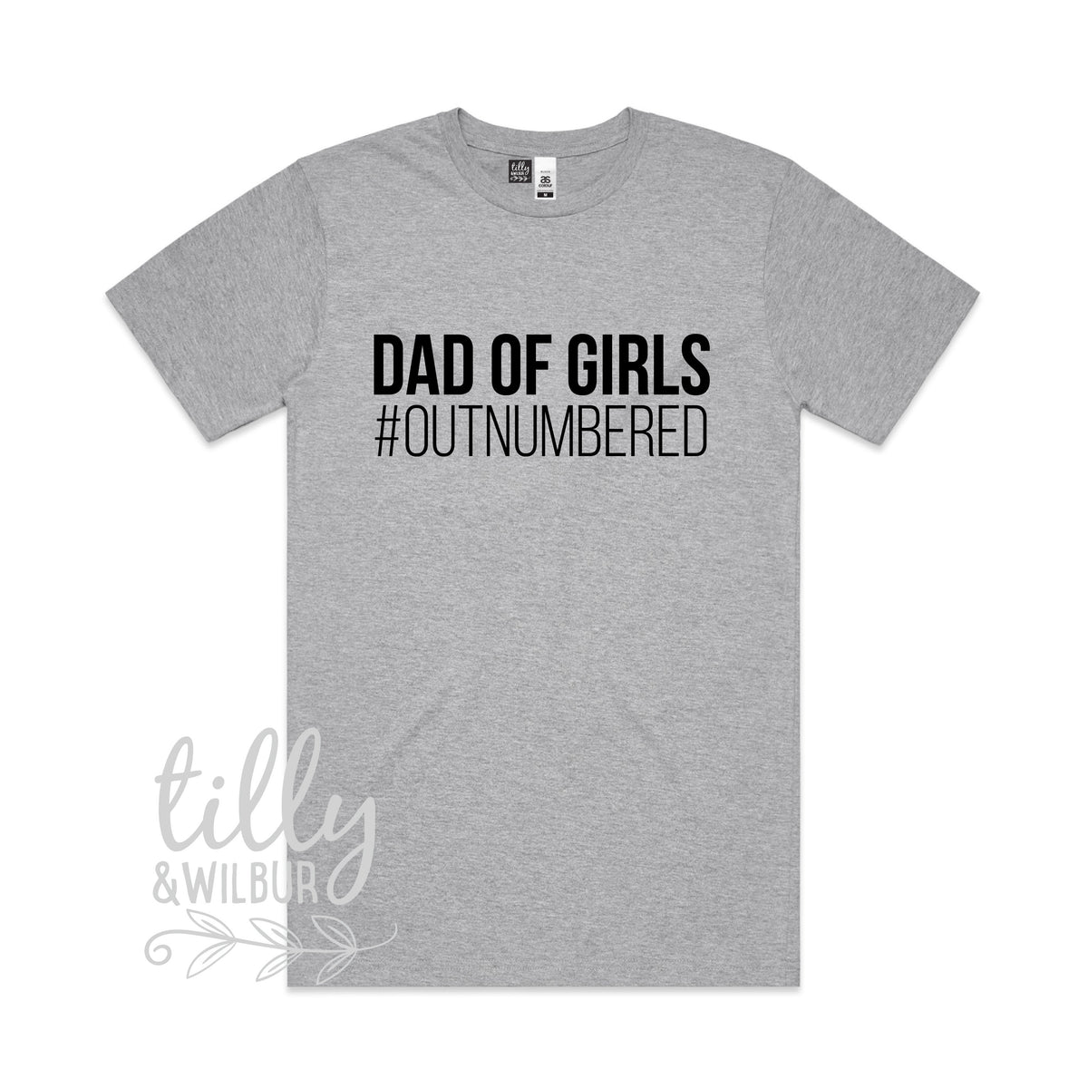 Dad Of Girls #Outnumbered Men&amp;#39;s T-Shirt, Father&amp;#39;s Day T-Shirt, Father&amp;#39;s Day Gift, Dad Of Daughters, Dad Gift, Dad T-Shirt, Funny Dad TShirt
