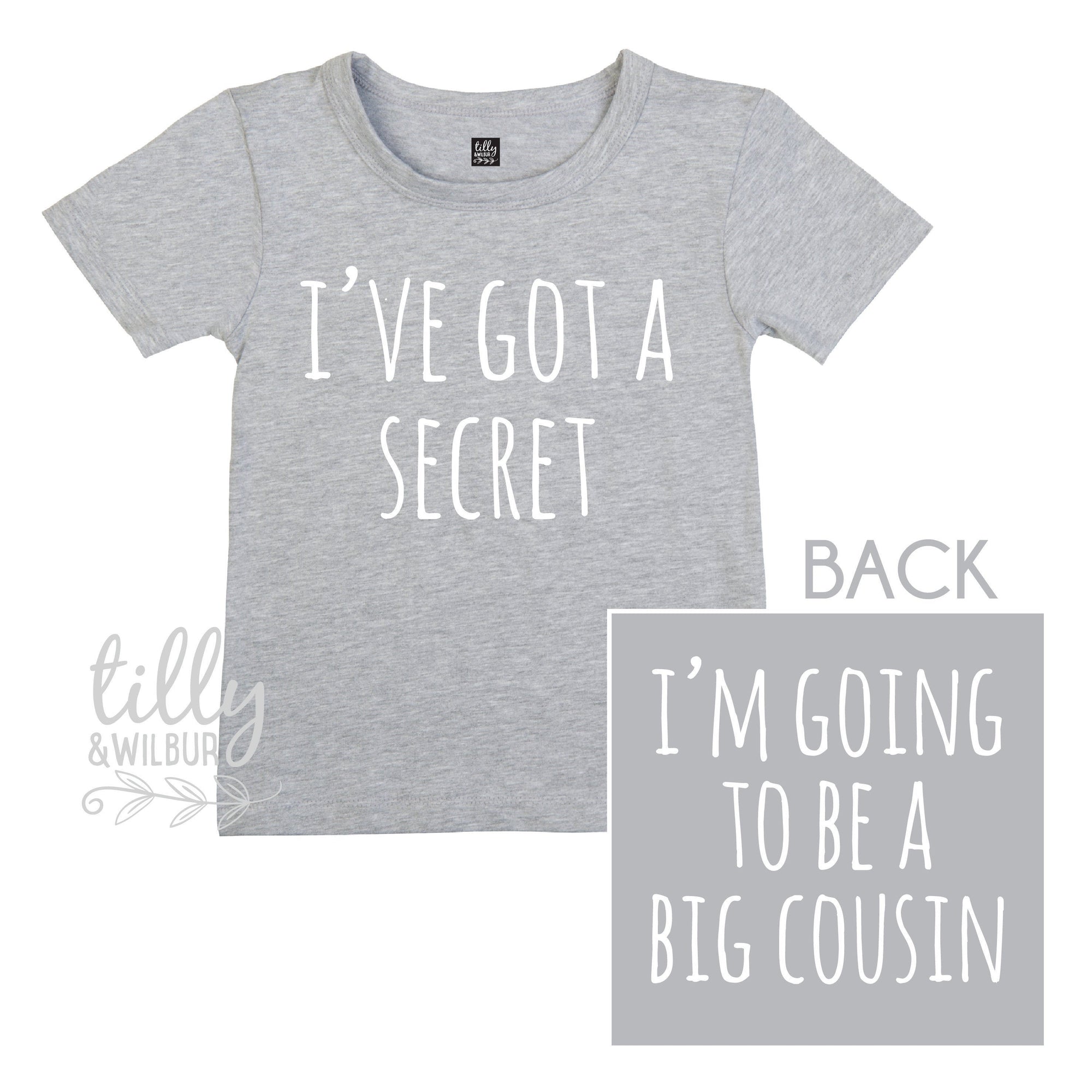 I&#39;ve Got A Secret, I&#39;m Going To Be A Big Cousin Pregnancy Announcement T-Shirt, Big Cousin Shirt, Promoted To Big Cousin, Cousin Gift, Cuz
