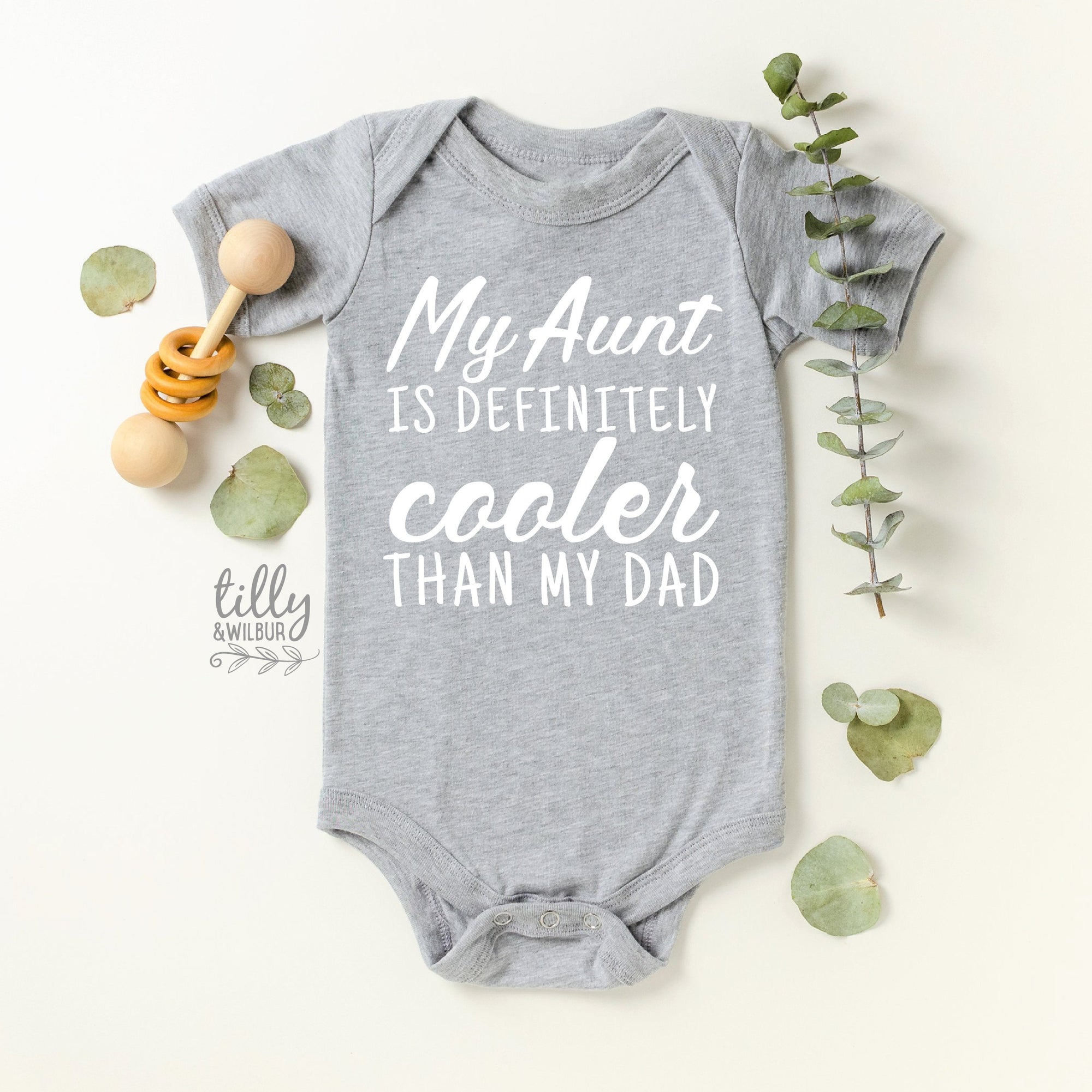 My Aunt Is Definitely Cooler Than My Dad Baby Bodysuit, Aunty Pregnancy Announcement, New Niece Nephew Gift, Baby Shower Gift, Auntie Gift