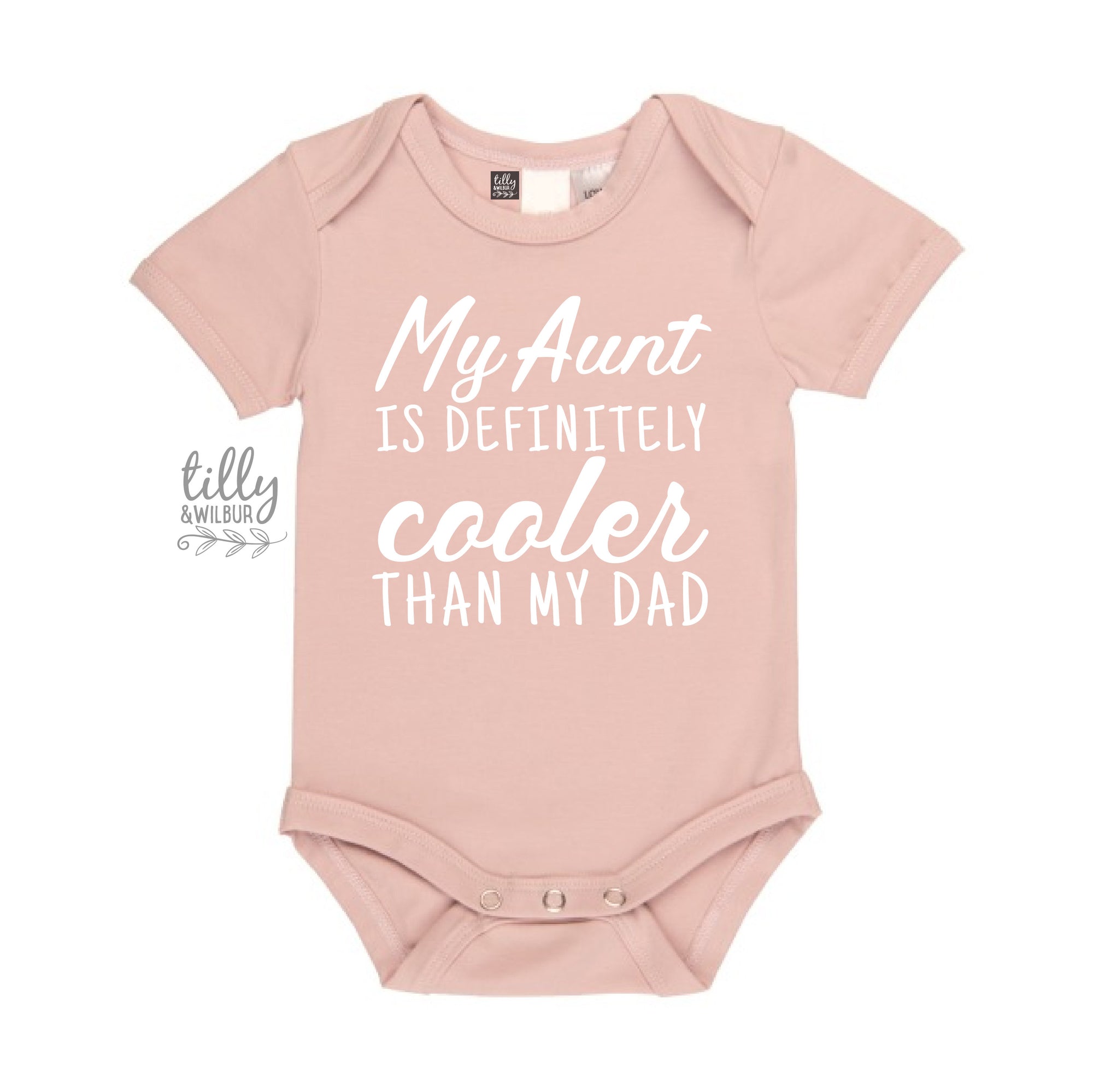 My Aunt Is Definitely Cooler Than My Dad Baby Bodysuit, Aunty Pregnancy Announcement, New Niece Nephew Gift, Baby Shower Gift, Auntie Gift