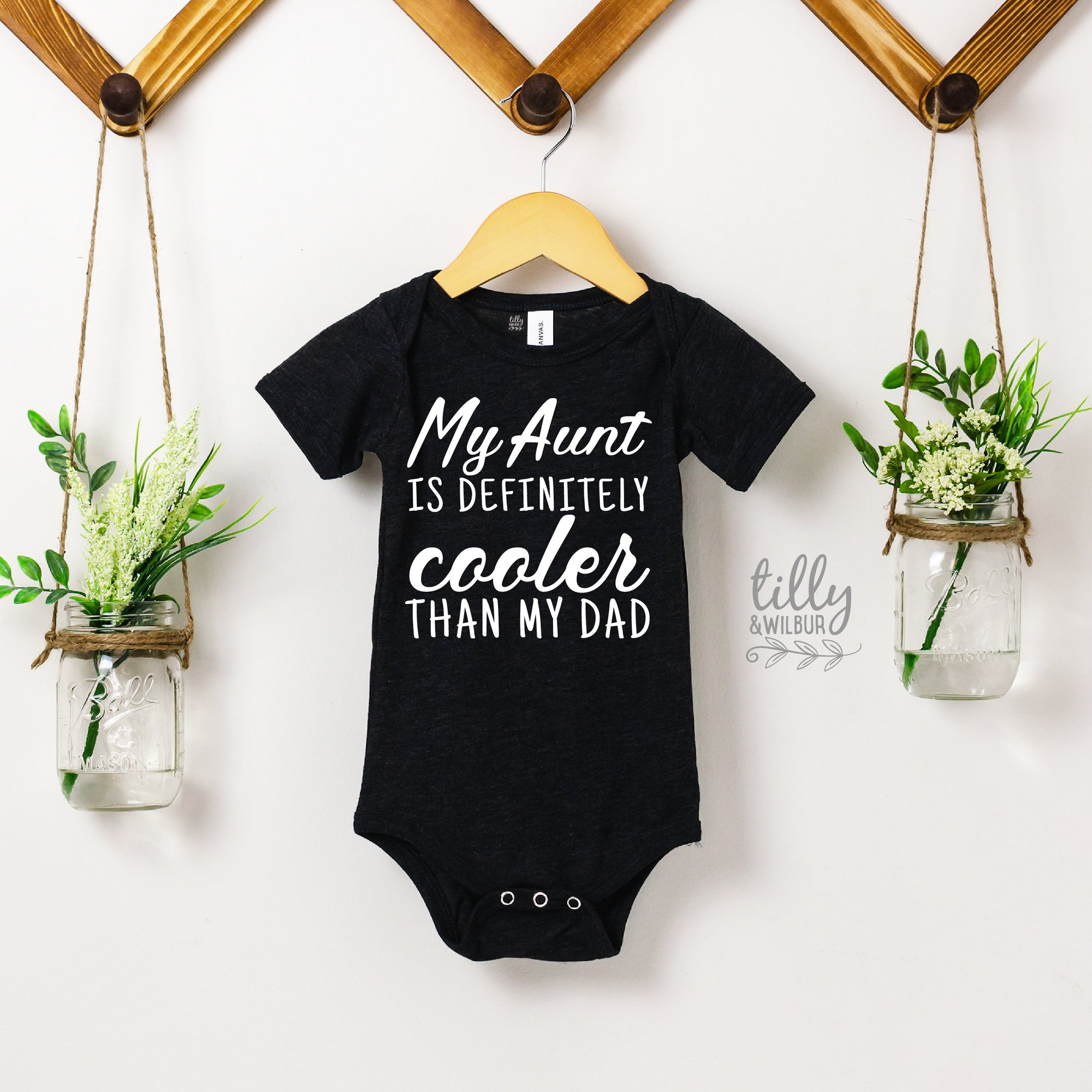 My Aunt Is Definitely Cooler Than My Dad Baby Bodysuit, Aunty Pregnancy Announcement, New Niece Nephew Gift, Baby Shower Gift, Auntie Gift