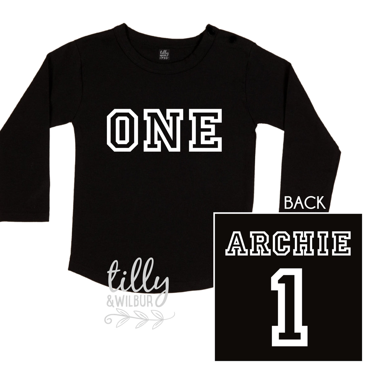 One Personalised Boys 1st Birthday T-Shirt, 1st Birthday Gift, First Birthday Tee, Name And Number 1 On Back Of Shirt, Cake Smash T-Shirt