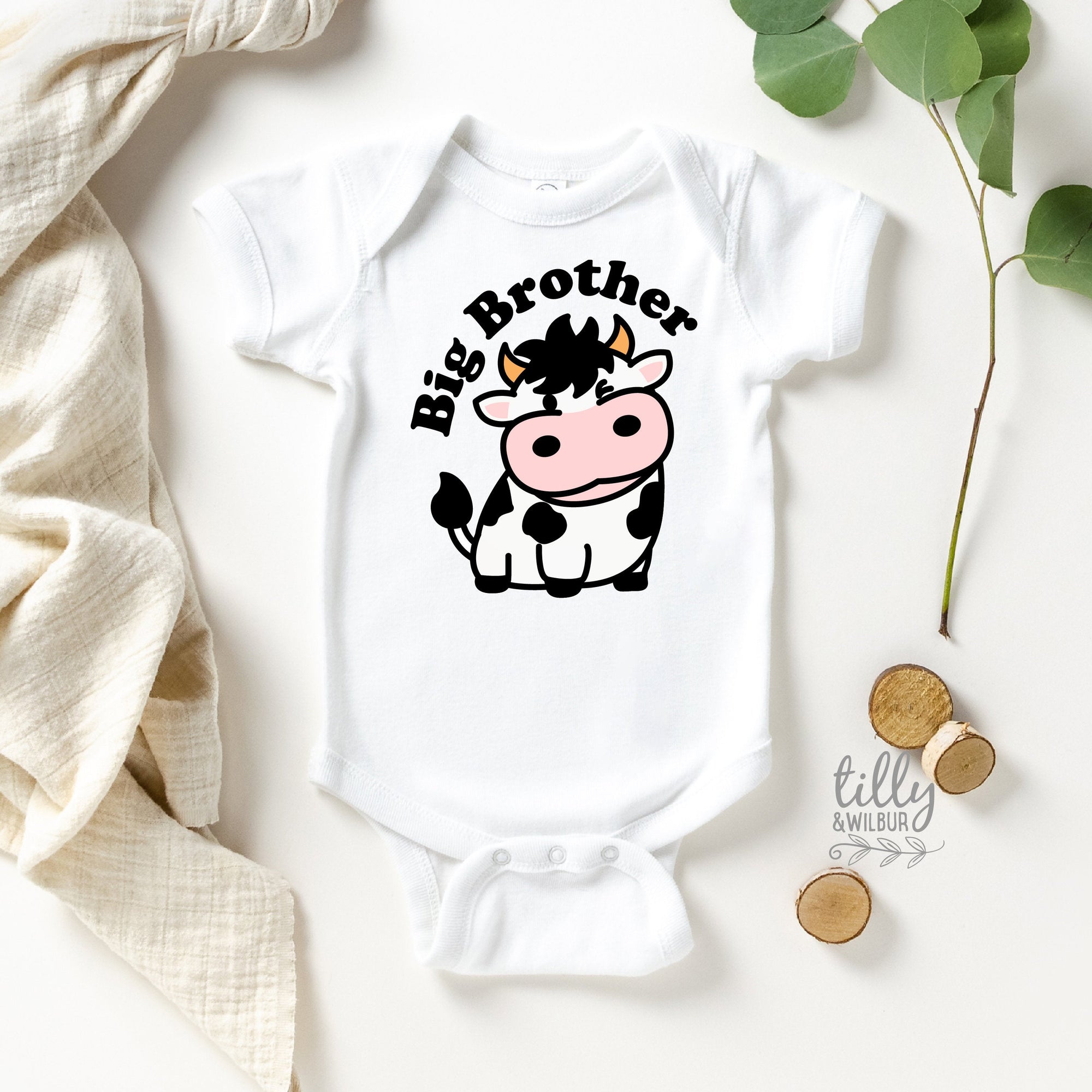 Big Brother Bodysuit, Big Brother Announcement, Big Brother Gift, Pregnancy Announcement Bodysuit, Big Brother Cow, Bull, Calf, Farmer, Farm