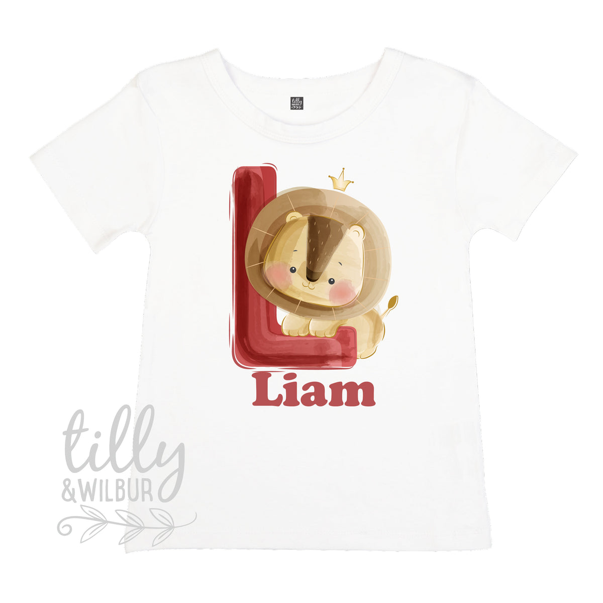 L Is For Lion Personalised T-Shirt For Boys, Personalised Gift For Boys, Personalised T-Shirt, Personalised Birthday Gift, Boys T-Shirt