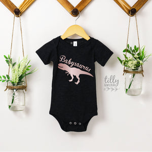 Babysaurus Bodysuit, New Baby Gift, Baby Shower Gift, Little Sister Dinosaur, Newborn Sister, Newborn Girl, Dinosaur Baby, Babysaurus Gift