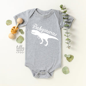 Babysaurus Bodysuit, New Baby Gift, Baby Shower Gift, Little Sister Dinosaur, Little Brother Dinosaur, Newborn Baby Gift, Dinosaur Baby