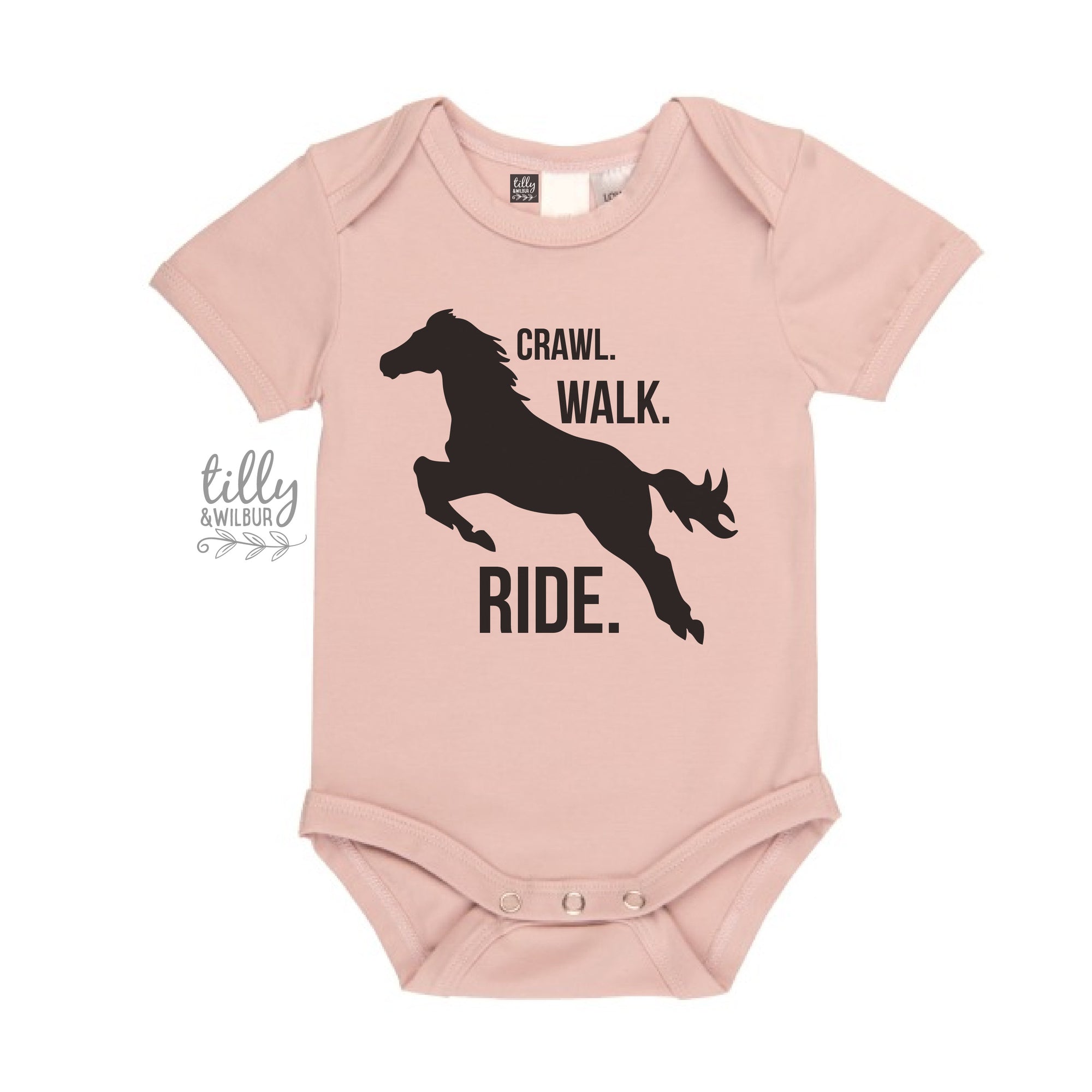 Crawl Walk Ride Bodysuit, New Baby Gift, Baby Shower Gift, Horse Riding Gift, Equestrian Gift, Horse Lover Gift, Horse Clothes, Cowboy Baby