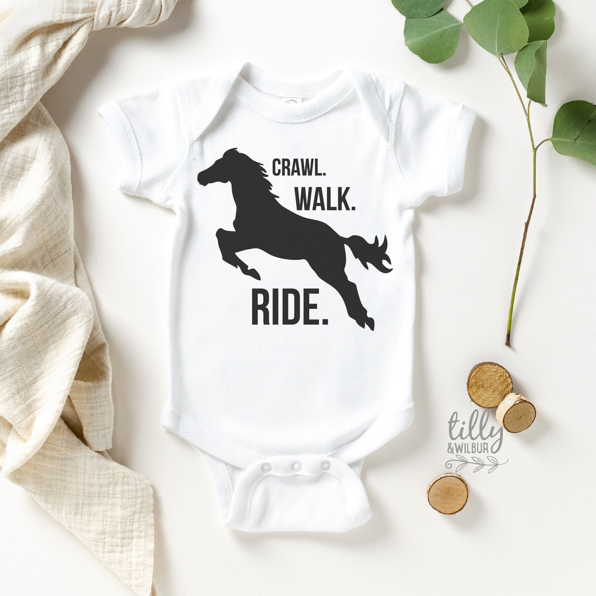 Crawl Walk Ride Bodysuit, New Baby Gift, Baby Shower Gift, Horse Riding Gift, Equestrian Gift, Horse Lover Gift, Horse Clothes, Cowboy Baby