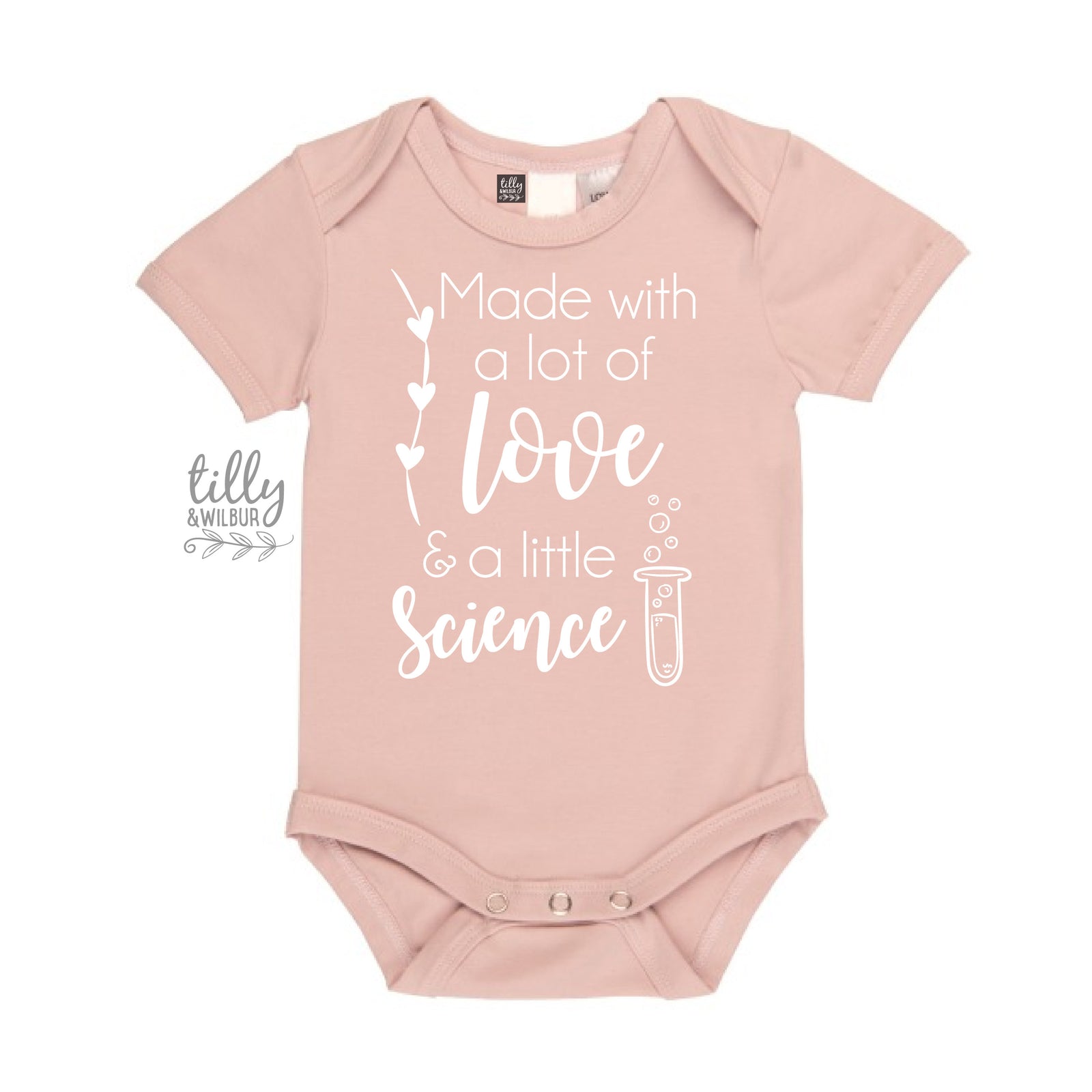 Made With A Lot Of Love And A Little Science Baby Bodysuit, Pregnancy Announcement, IVF Baby, We're Having A Baby, Worth The Wait, Newborn