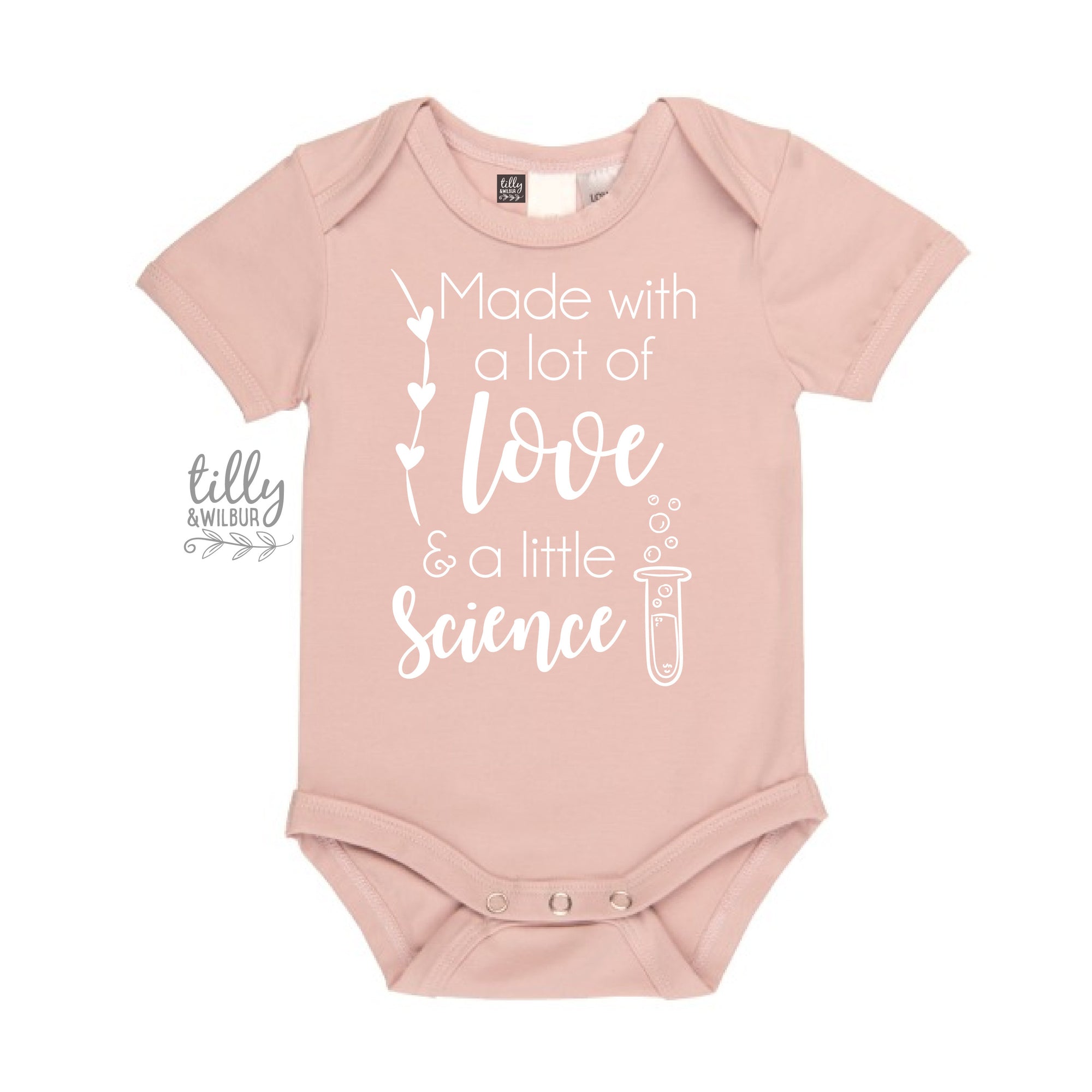 Made With A Lot Of Love And A Little Science Baby Bodysuit, Pregnancy Announcement, IVF Baby, We&#39;re Having A Baby, Worth The Wait, Newborn
