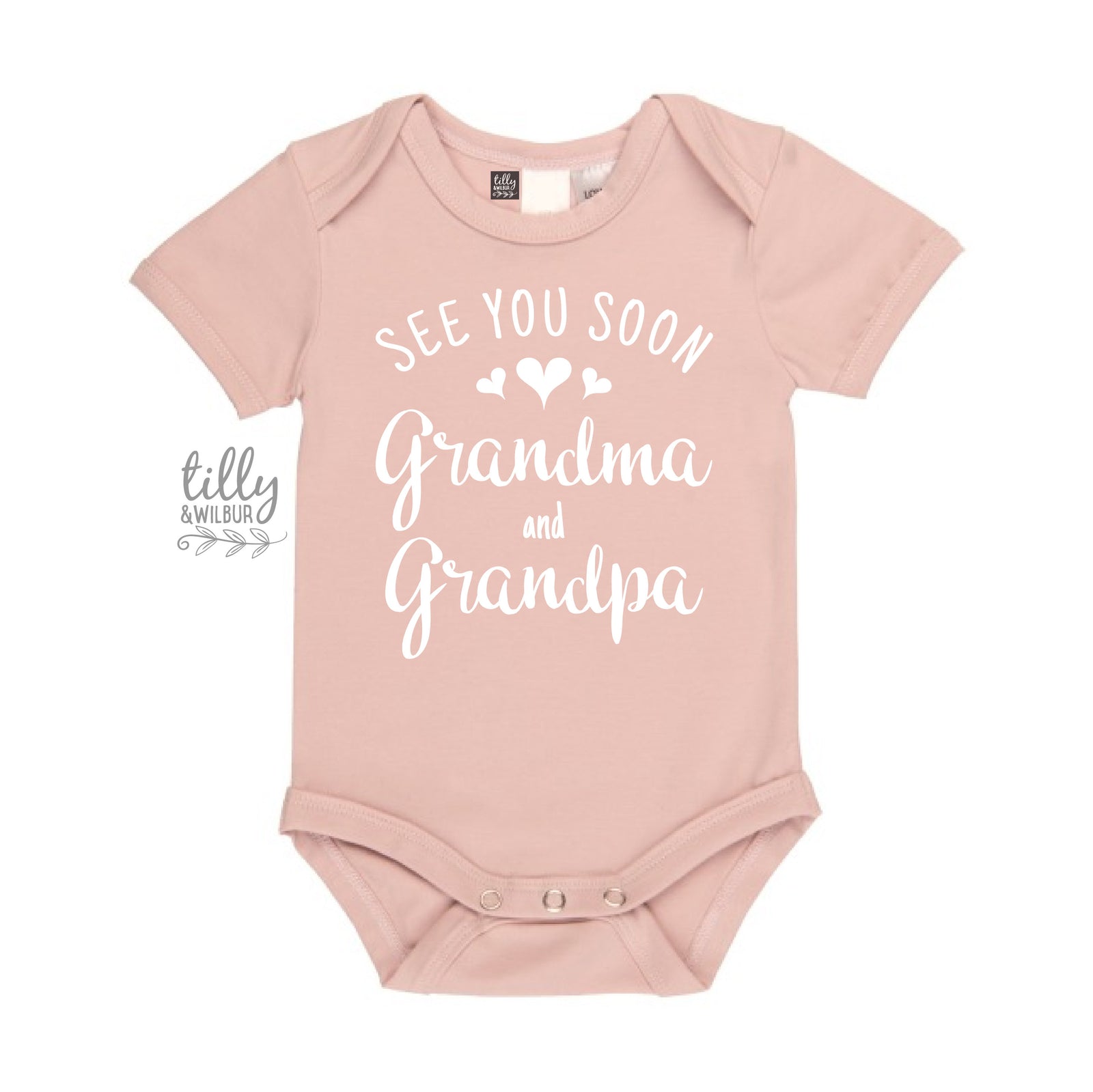See You Soon Grandma And Grandpa Baby Bodysuit, Hello Grandma & Grandpa Bodysuit, Pregnancy Announcement To Grandparents, First Grandbaby