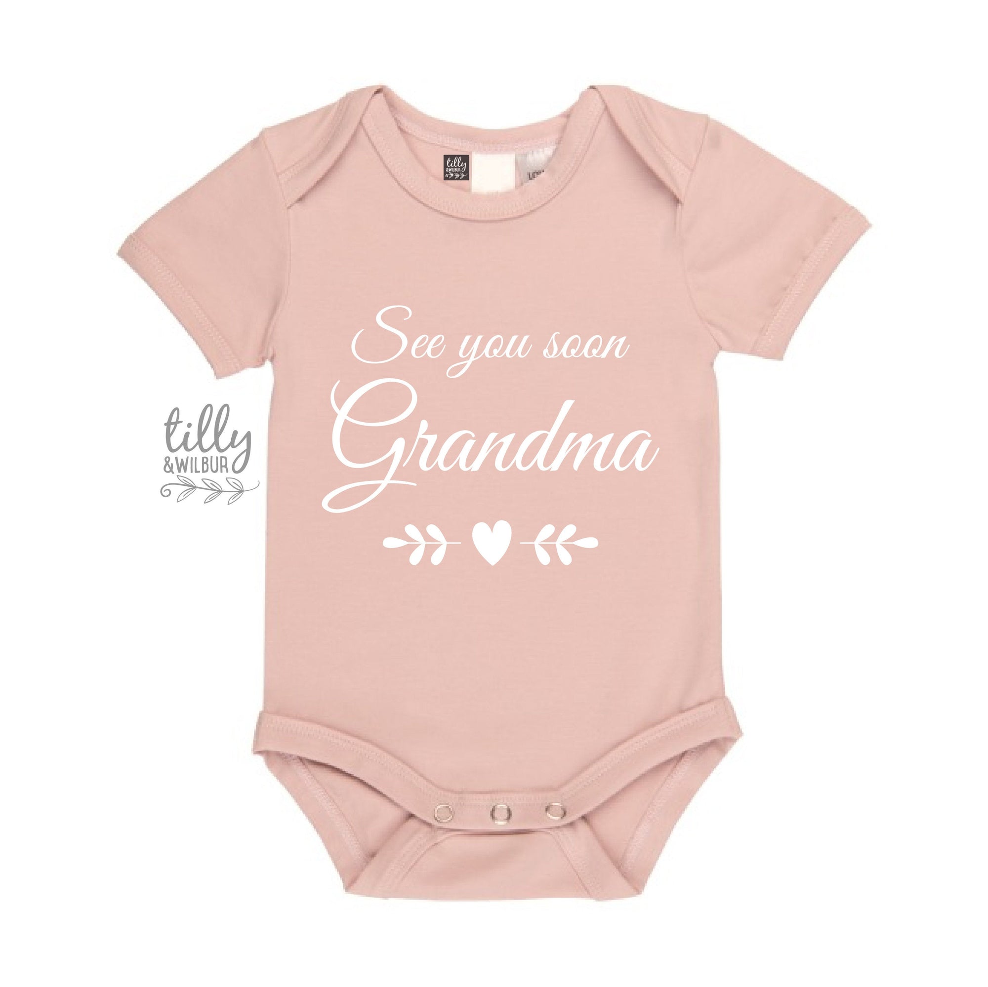 See You Soon Grandma Baby Bodysuit, Hello Grandma & Grandpa Bodysuit, Pregnancy Announcement To Grandparents, First Grandbaby, Nanna, Nan