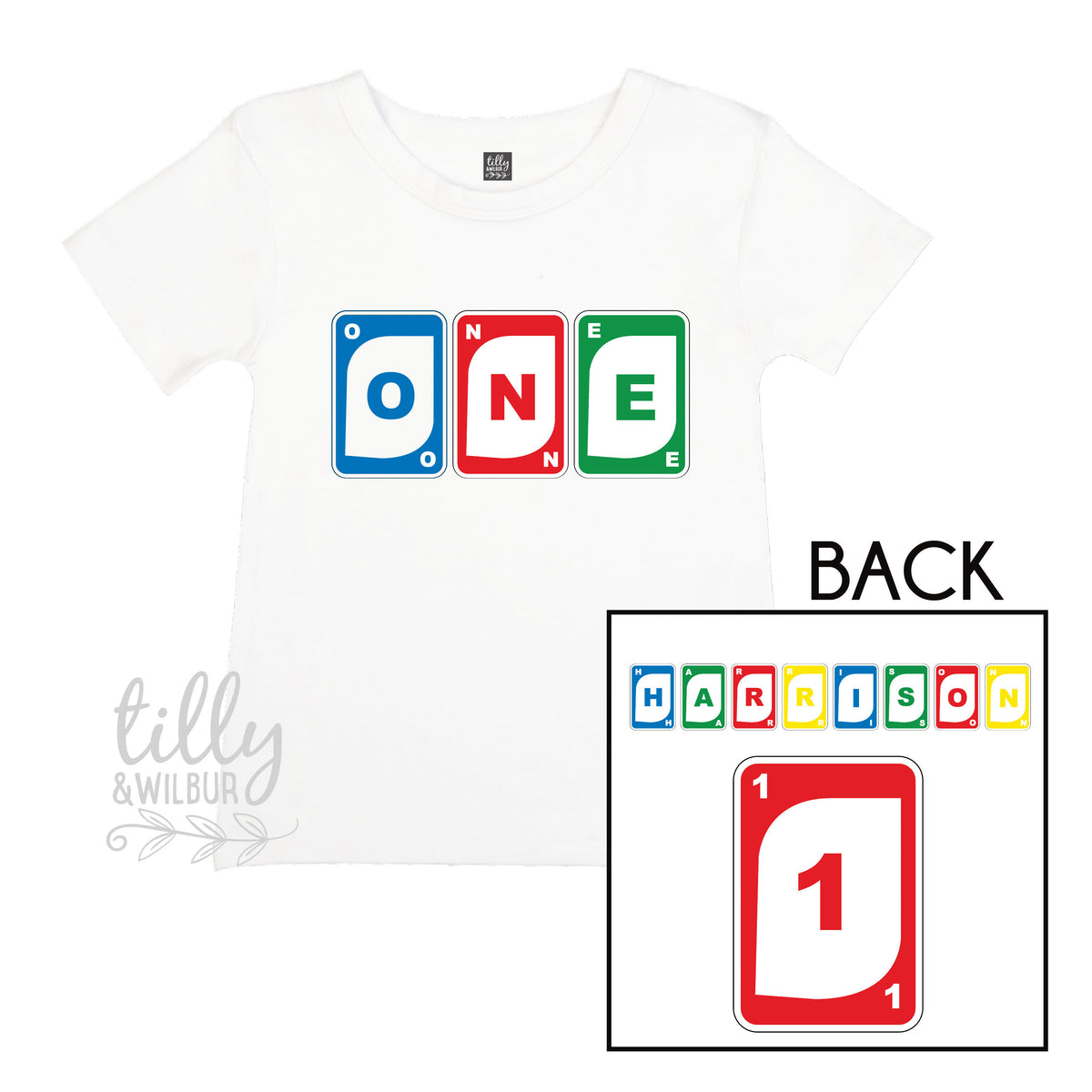 Uno 1st Birthday T-Shirt, 1st Birthday Gift, First Birthday Tee, Personalised Name On Back Of Shirt, Uno Cake Smash, Uno Party, Uno Theme,