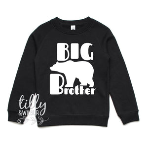 Big Brother Bear Sweatshirt, Big Brother Jumper, I&#39;m Going To Be A Big Brother, Pregnancy Announcement Sweater, Brother Gift, Brother Bear