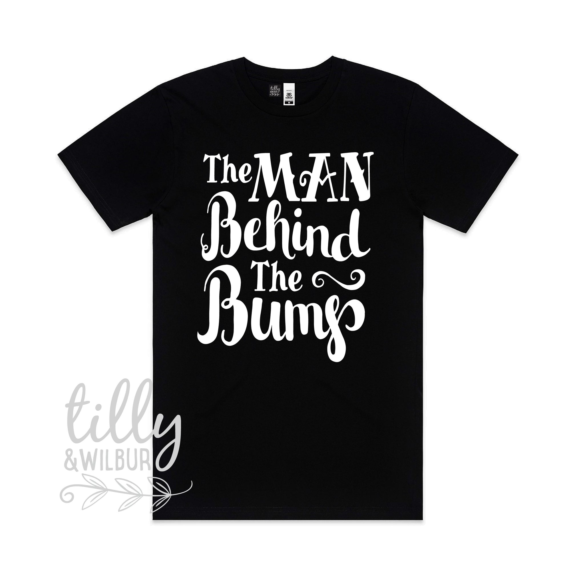 The Man Behind The Bump Men&#39;s Pregnancy Announcement T-shirt, Pregnancy Announcement T-Shirt, I&#39;m going to be a Dad, Dad To Be, New Dad Gift