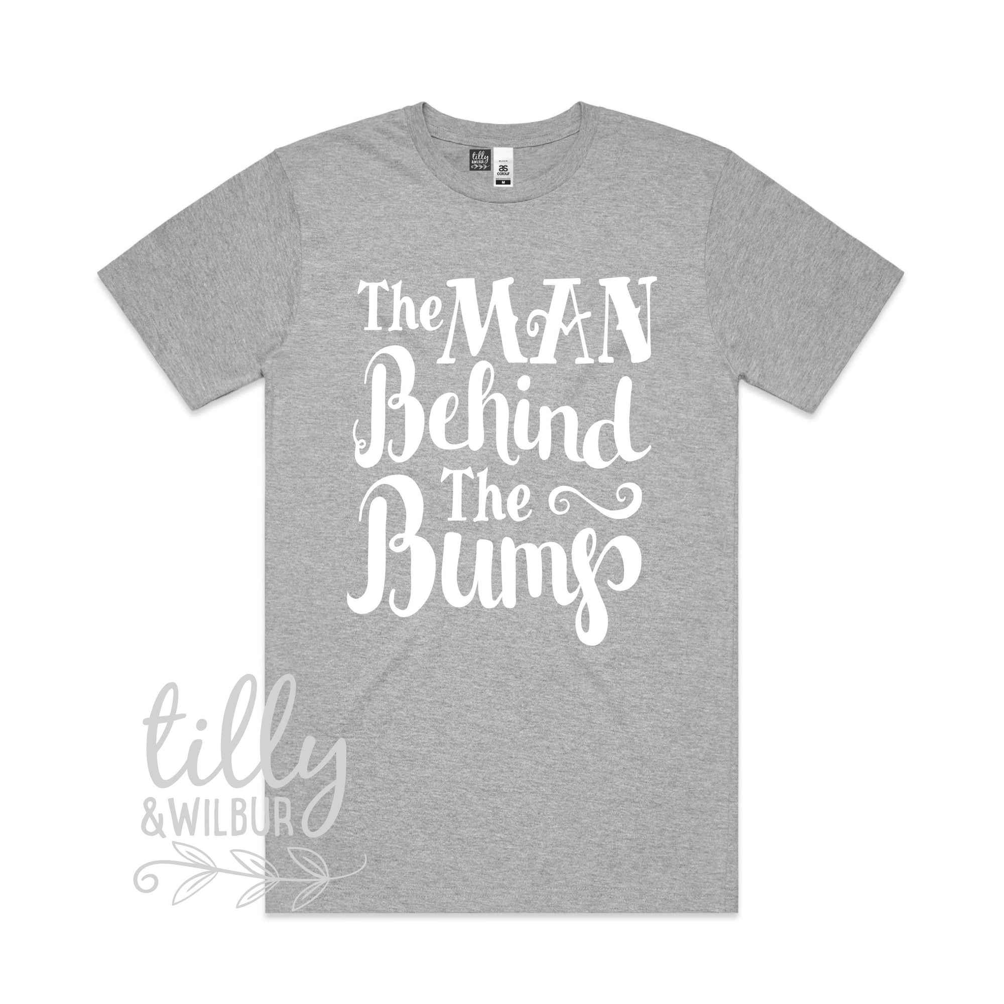 The Man Behind The Bump Men&#39;s Pregnancy Announcement T-shirt, Pregnancy Announcement T-Shirt, I&#39;m going to be a Dad, Dad To Be, New Dad Gift